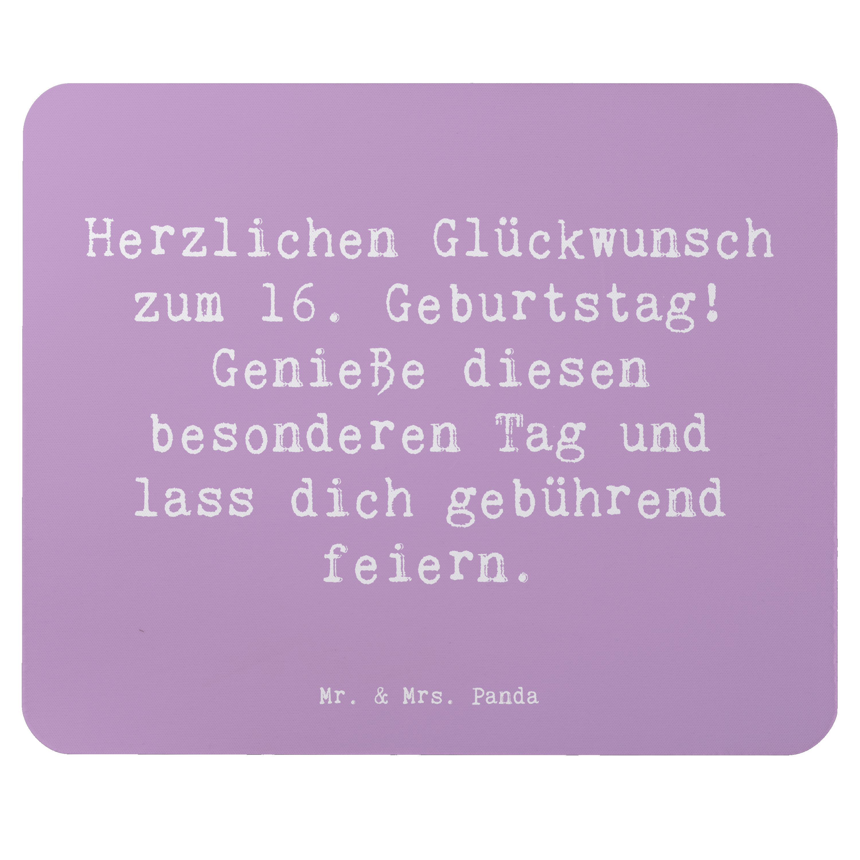 Mauspad Spruch 16. Geburtstag - Lavendeltraum - Geschenk, Mousepad, einzigart