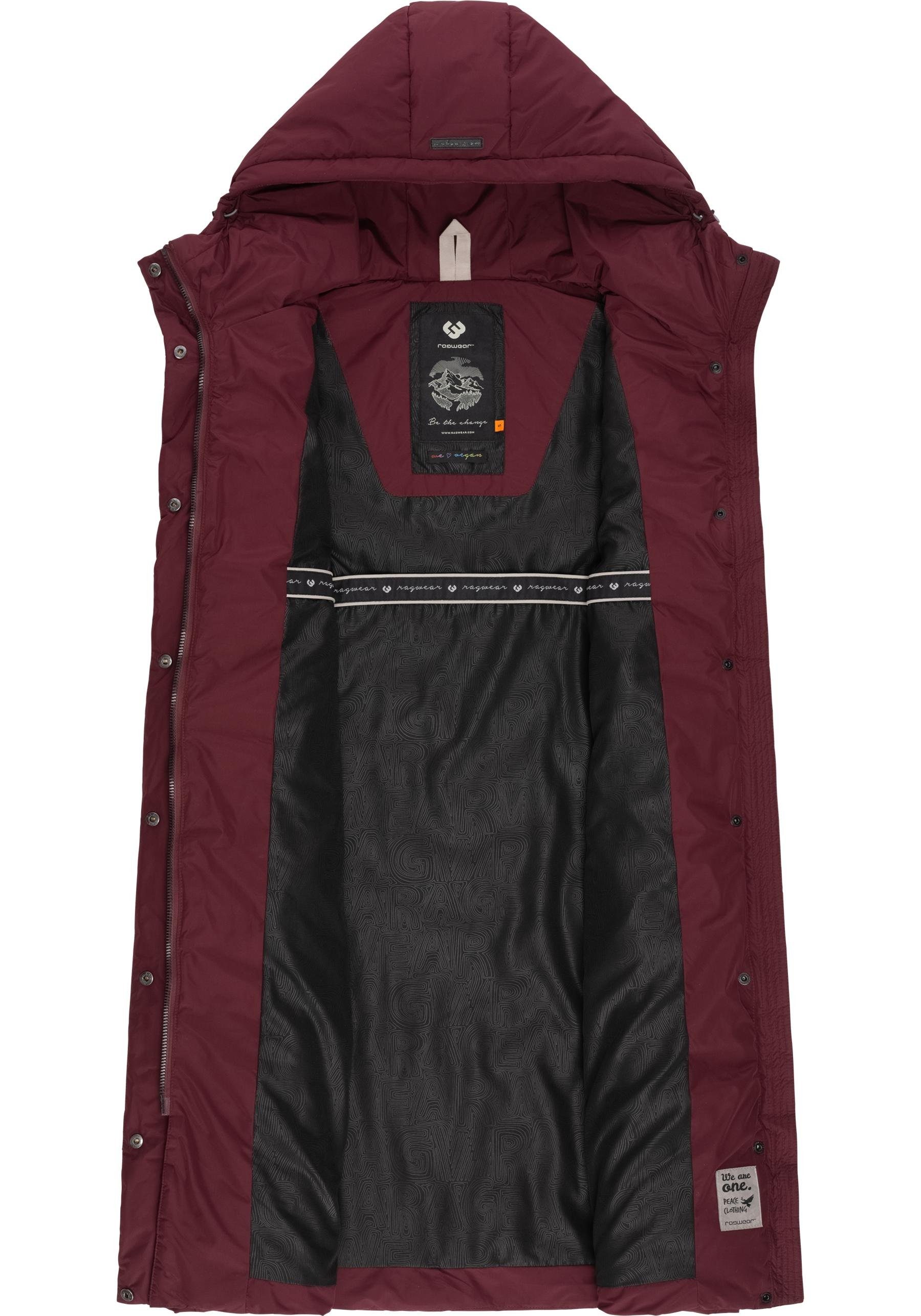 Ragwear Steppweste Suminka Vest Wasserdichte, lange Damen Winterweste – Bild 5 von 5
