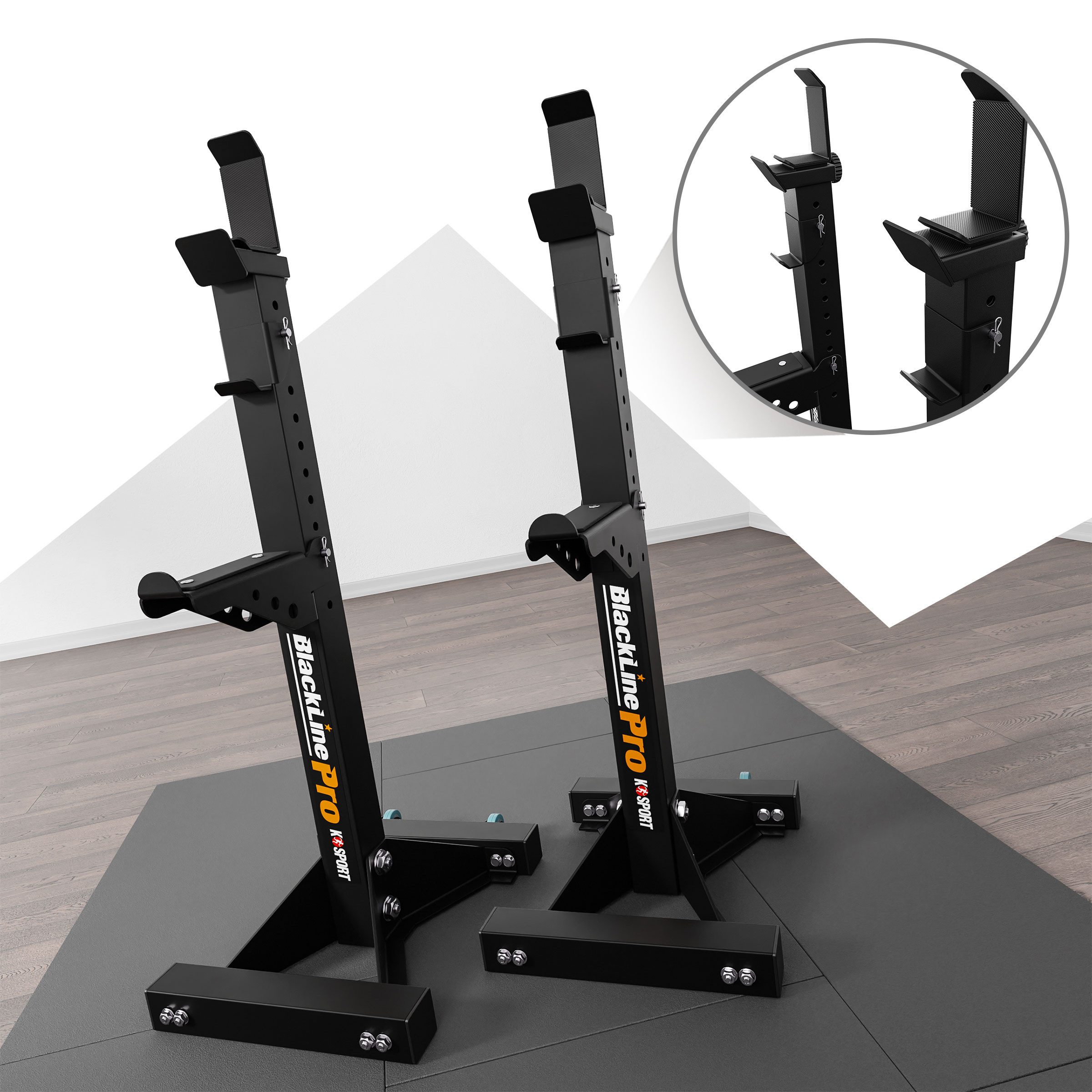 K-SPORT Squat Rack Massiver verstellbarer Hantelständer