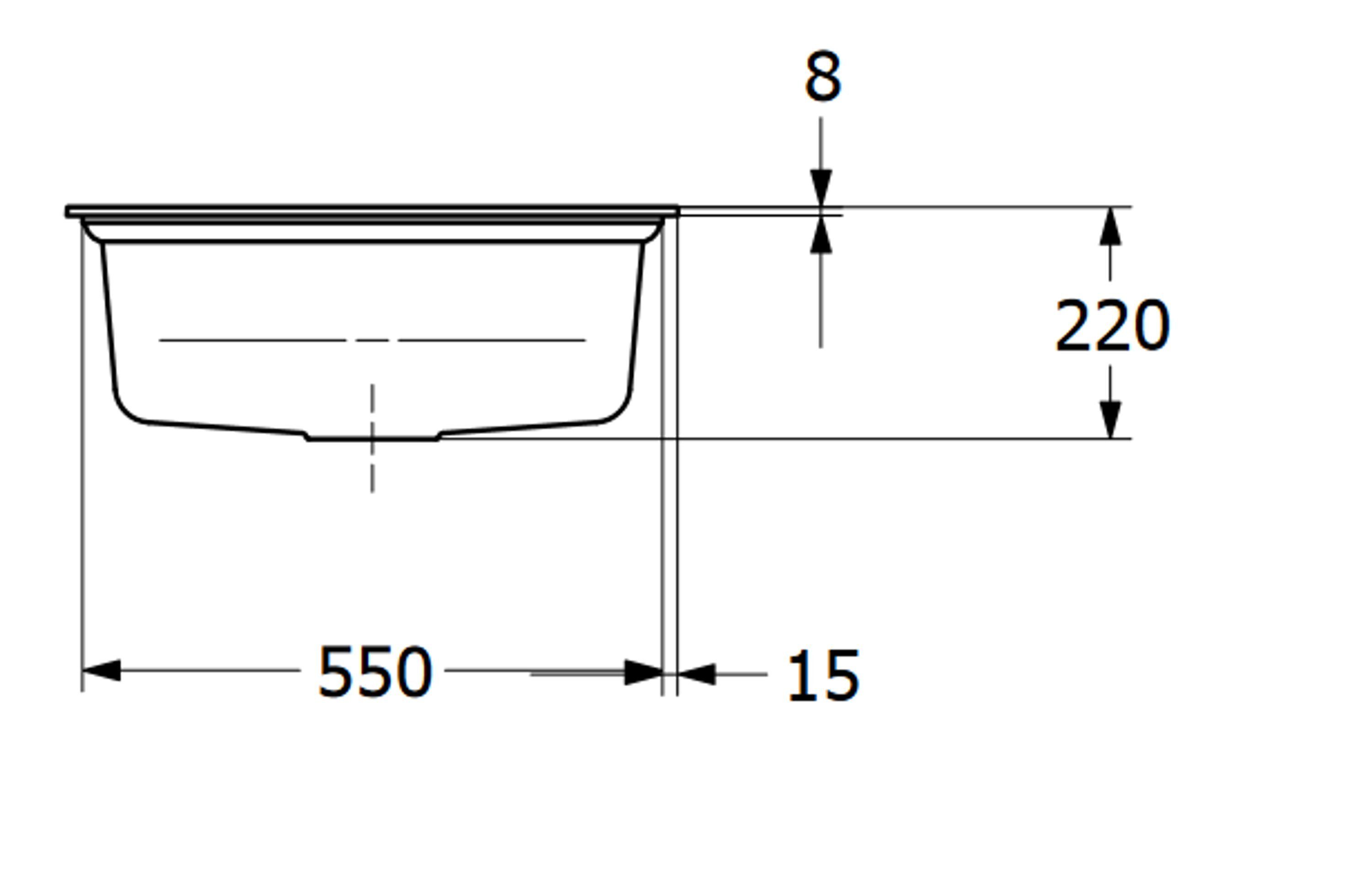 58/22 1F serie, Boch Küchenspüle Rechteckig, stufe Umlaufende & Subway cm, 3366 R1, Villeroy