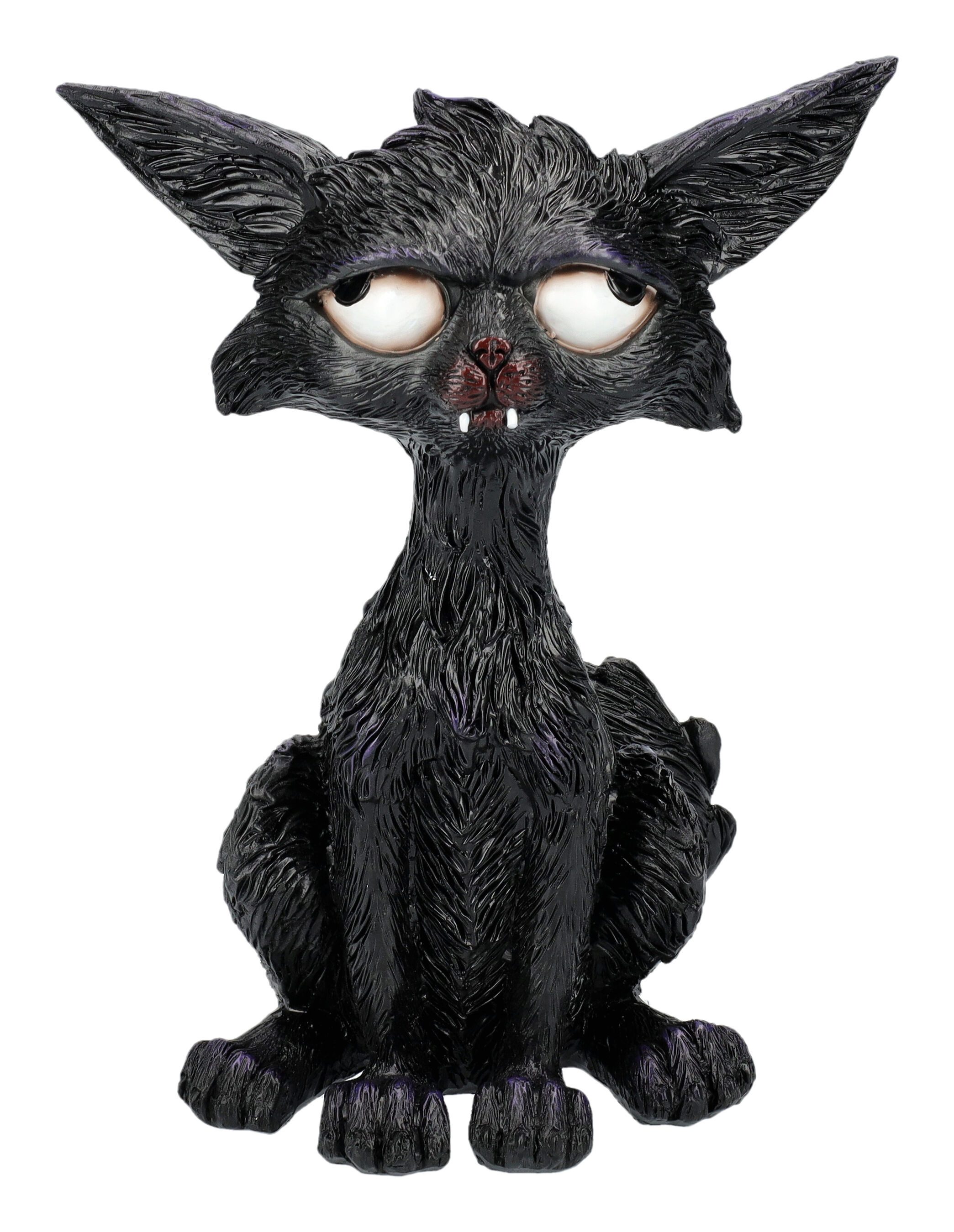 Figuren Shop GmbH Dekofigur Katzen Figur - Kat schielt - Dekofigur Tierfigur Katzenfigur Deko