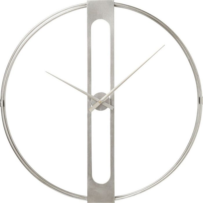 KARE Uhr Wanduhr Clip Silber 60cm