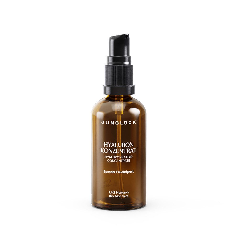 JUNGLÜCK Gesichtsserum Hyaluron Konzentrat - Well Aging mit Bio Aloe Vera, 1-tlg., Spendet intensiv und lang anhaltend Feuchtigkeit