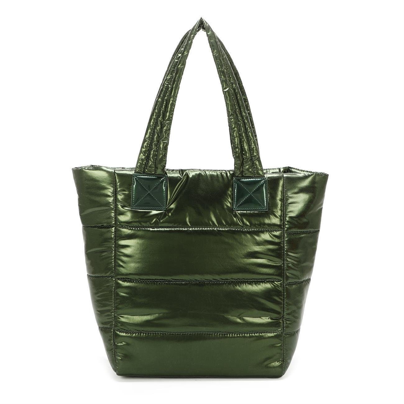 ITALYSHOP24 Schultertasche XXL Damen Nylontasche Shopper günstig online kaufen
