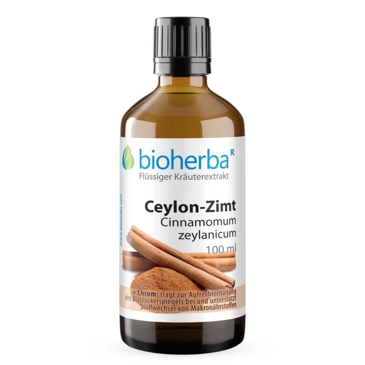 BIOHERBA R Bioherba Ceylon-Zimt Cinnamomum zeylanicum Tropfen Tinktur 100 ml Nahrungsergänzungsmittel, 1 er