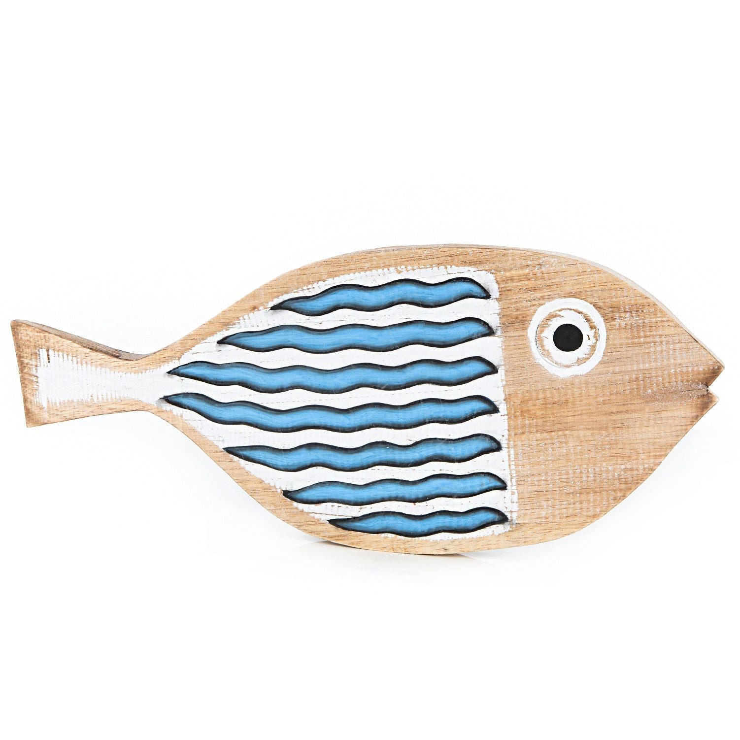 Logbuch-Verlag Dekofigur großer Fisch zum Aufhängen Maritime Wand Deko Meer 49 cm