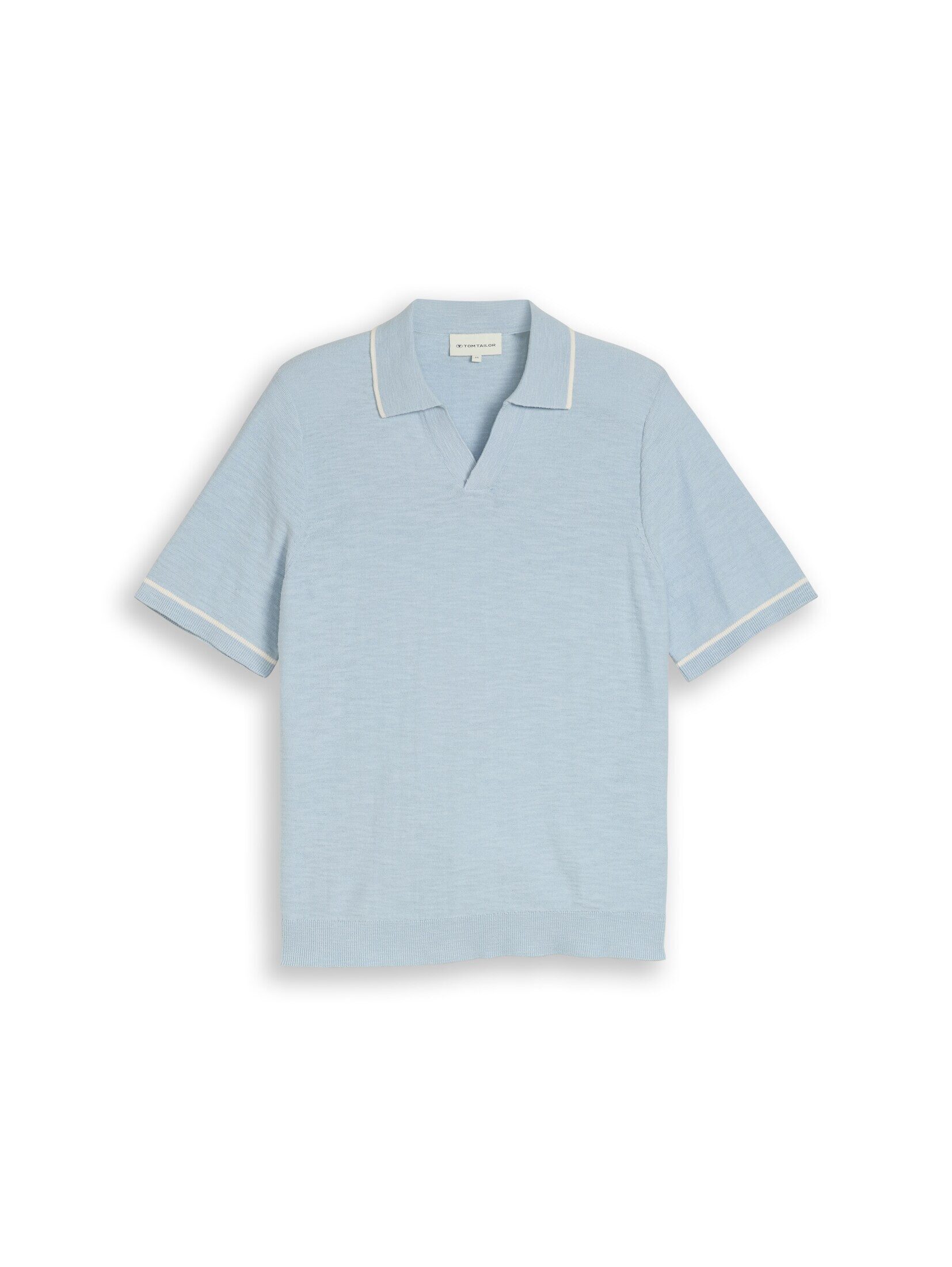 TOM TAILOR T-Shirt Pullover & Strickjacken Strick-Poloshirt aus Baumwolle