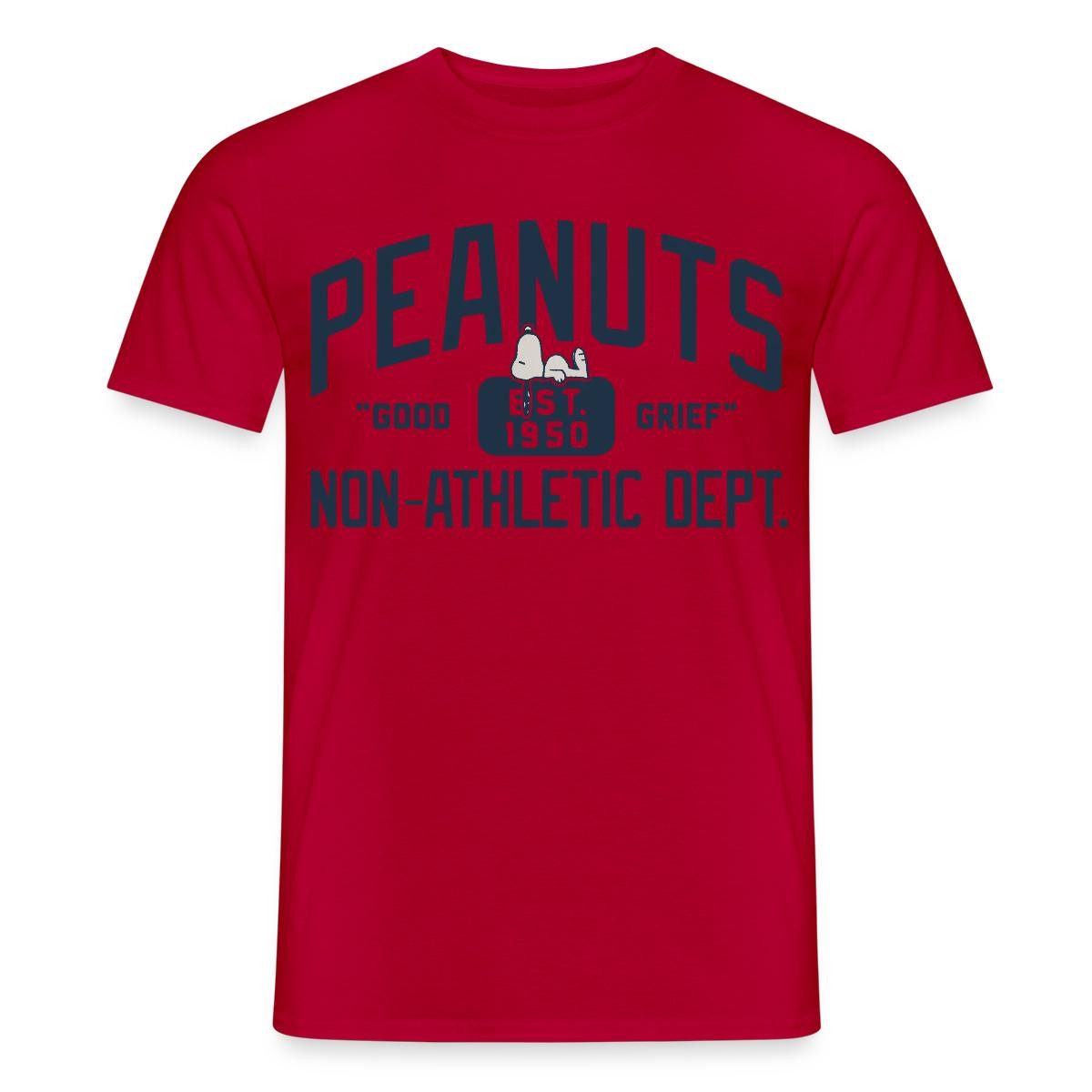 Spreadshirt T-Shirt Peanuts Non-Athletic Dept. Est 1950 Mit Snoopy Männer T-Shirt (1-tlg)