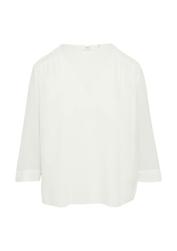s.Oliver BLACK LABEL Langarmbluse - Bluse Halb-Arm - festliche Bluse Damen günstig online kaufen