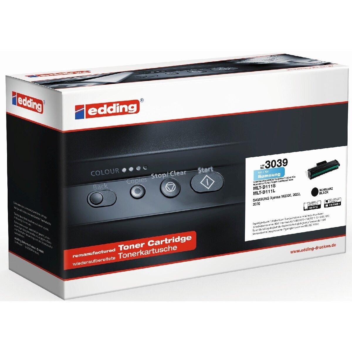 edding Tonerpatrone Tonerkartusche kompatibel mit Samsung MLT-D111S/L Univ. black