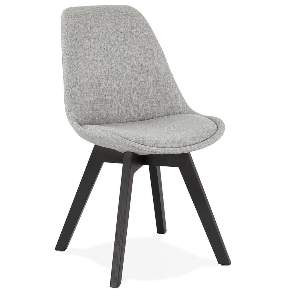 KADIMA DESIGN Stuhl x Dunkles IVY 56 (grey,black) x Esszimmerstuhl Grau Grau Textile 48 82