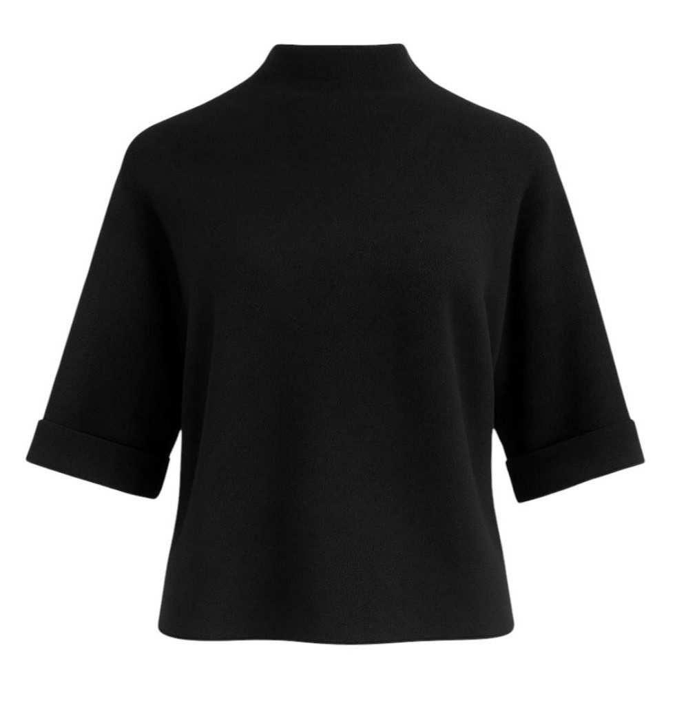 Mississhop Stehkragenpullover Eleganter Feinstrickpullover in schlichtem, e günstig online kaufen