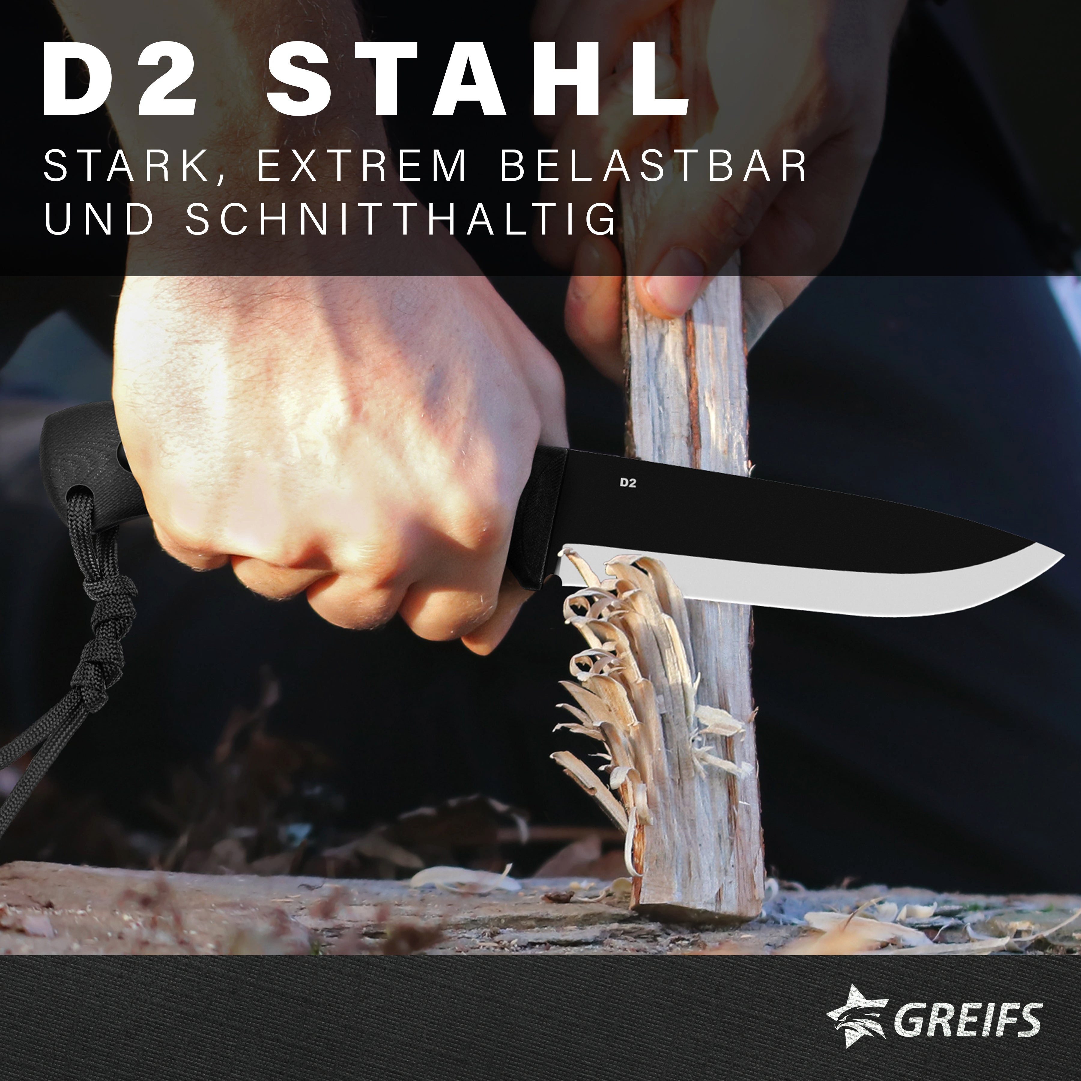 GREIFS Universalmesser BUSHMASTER Outdoor-Messer aus D2 Stahl mit Kydex Hol günstig online kaufen