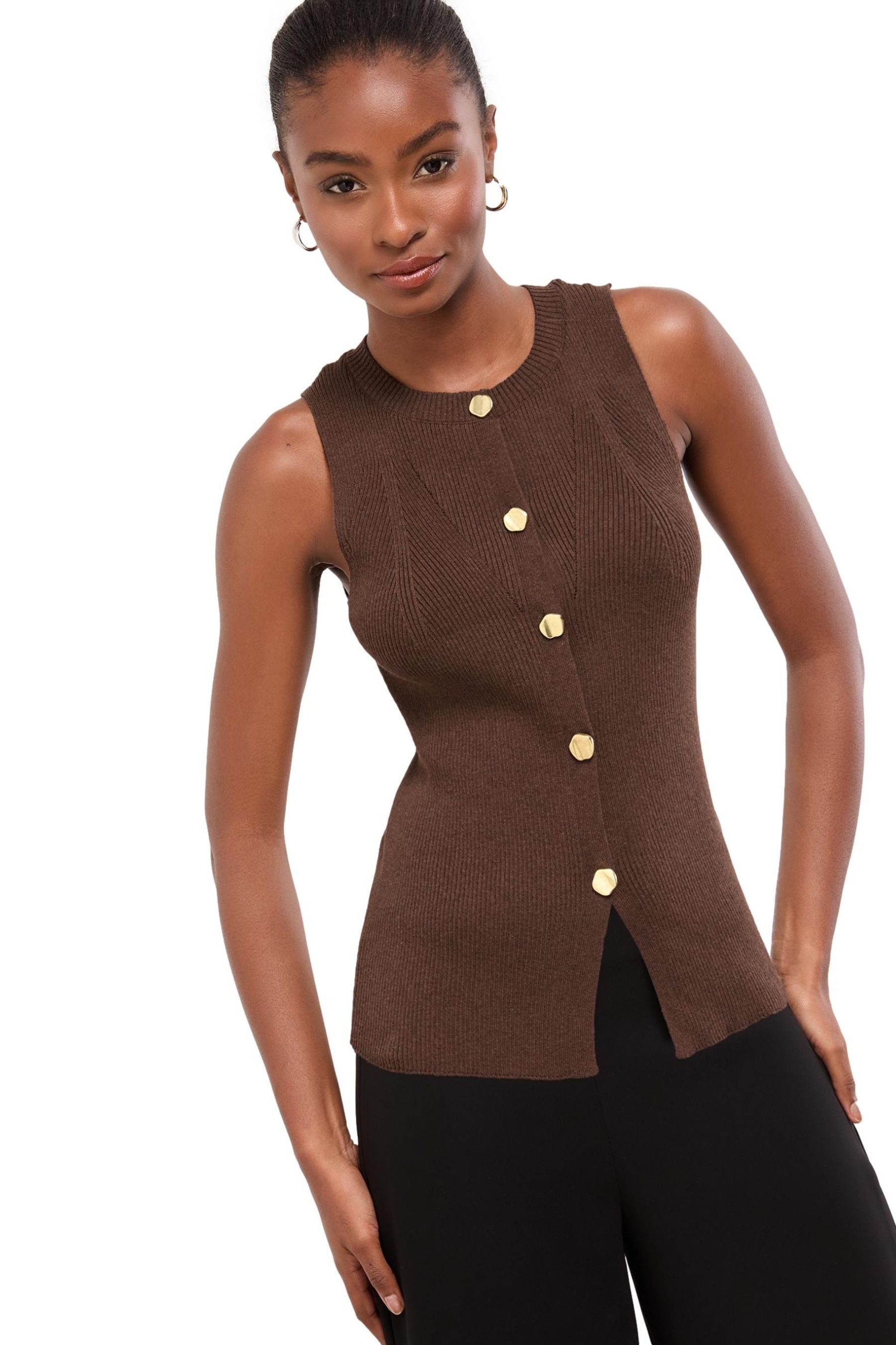 LIPSY Anzugweste Lipsy Lange gestrickte Weste, Regular (1-tlg) günstig online kaufen