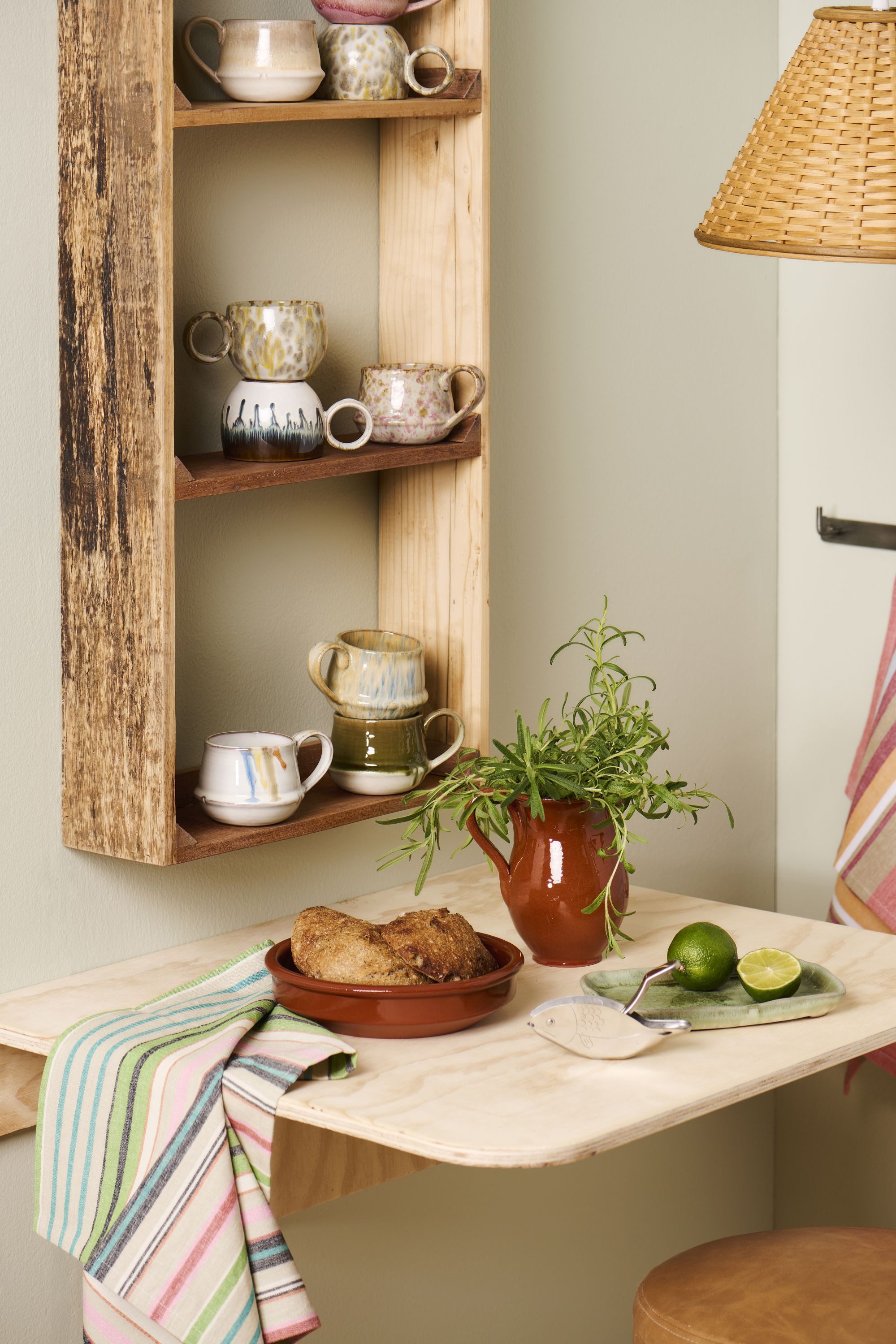 Ib Laursen Wandregal Ib Laursen - Wandregal Regal 3 Fächer Holz 40x90cm Unika Natur