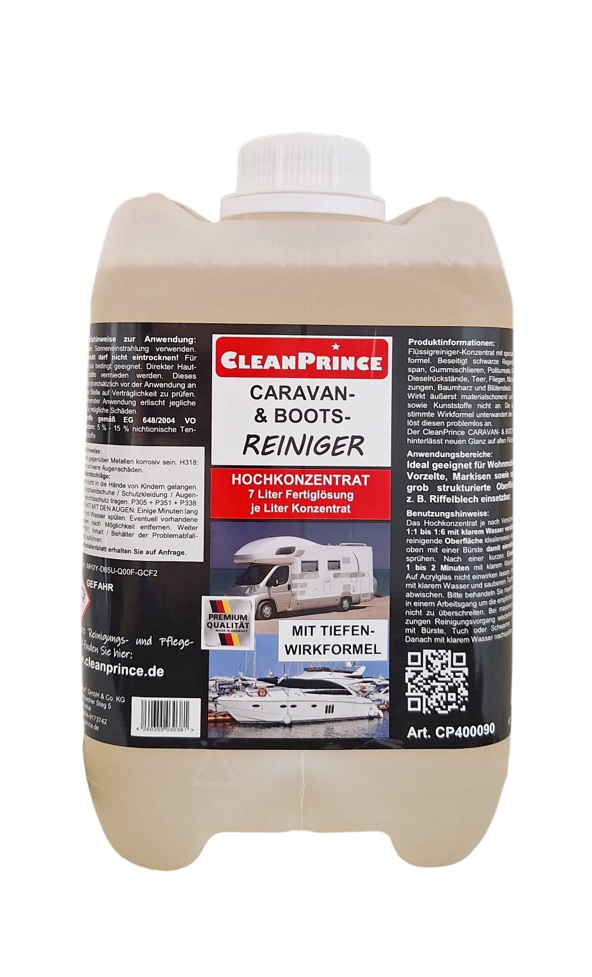 CleanPrince Caravan und Boot Reinigungsmittel Konzentrat Allzweckreiniger