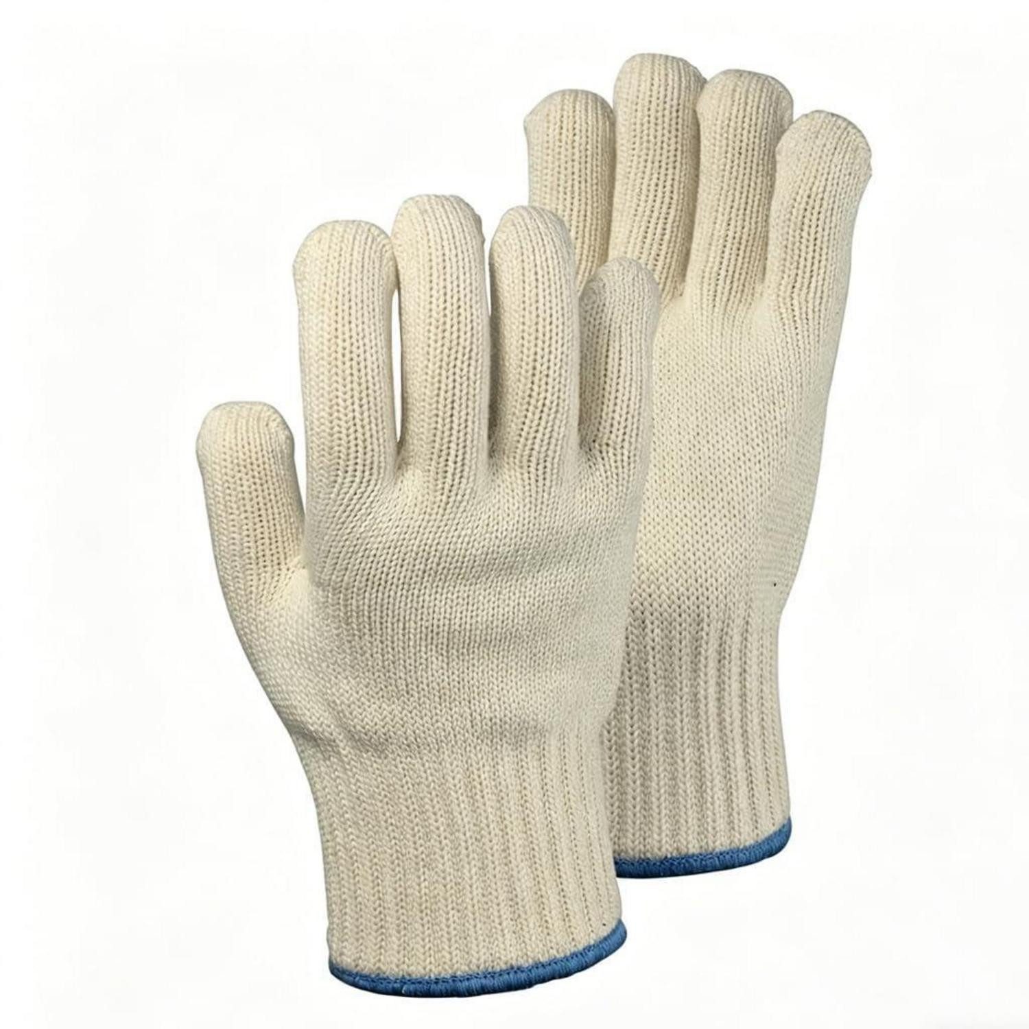 LuxusKollektion Topfhandschuhe Ofenhandschuhe Hitzebeständig Doppelt Isoliert Cremeweiß