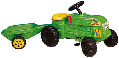Dohany Trettraktor Pedal Traktor mit Muldenkipper Anhänger Grün, Traktor mit Trailer