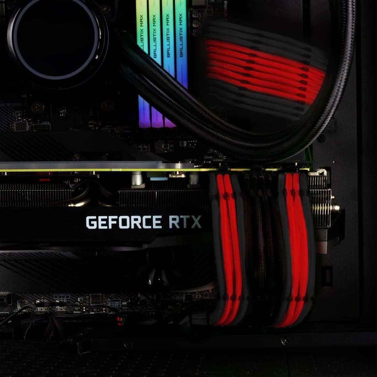 ONE GAMING Kabel-Sleeve-Set - Schwarz/Rot - Computer-Kabel