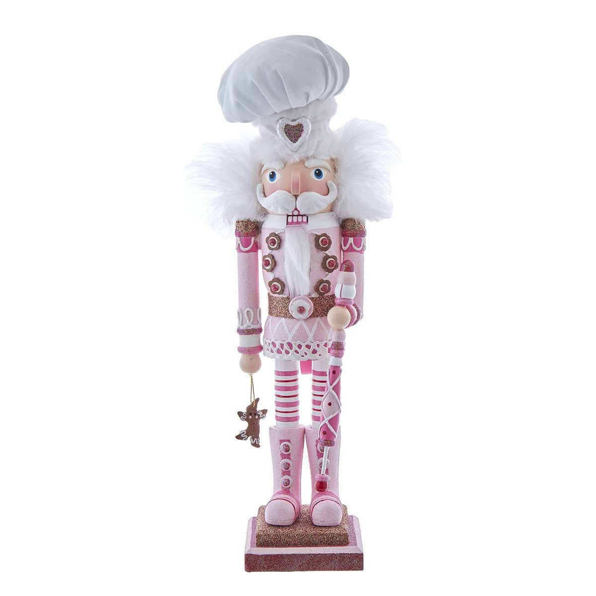 Kurt S. Adler Nussknacker HA0783 - Hollywood Gingerbr. Baker, pink, 40 cm (16), (1-tlg)