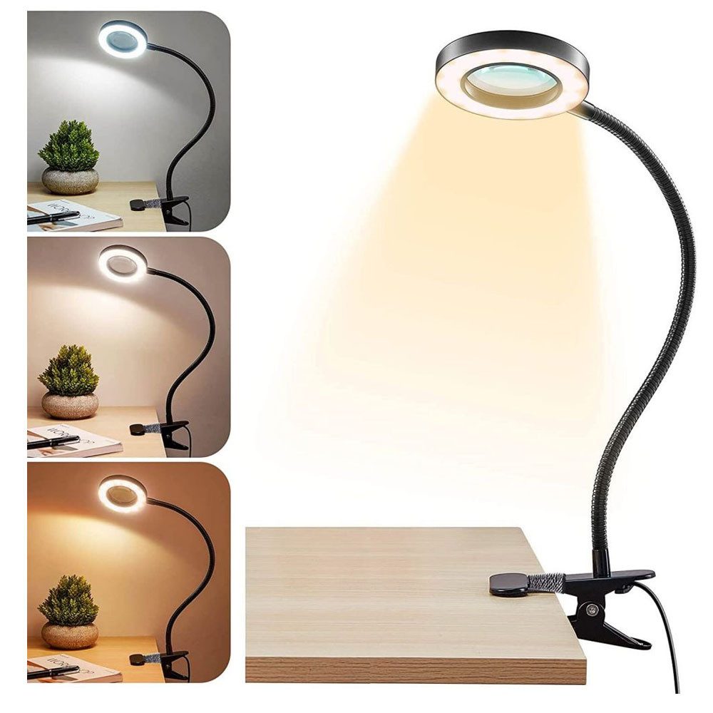 VIVIHEYDAY Klemmleuchte LED Lupenleuchte Klemmleuchte Ringlicht, Clip-On, d günstig online kaufen