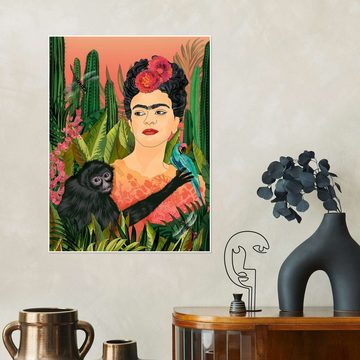 Posterlounge Poster Ella Tjader, Meine Frida Kahlo, Wohnzimmer Illustration
