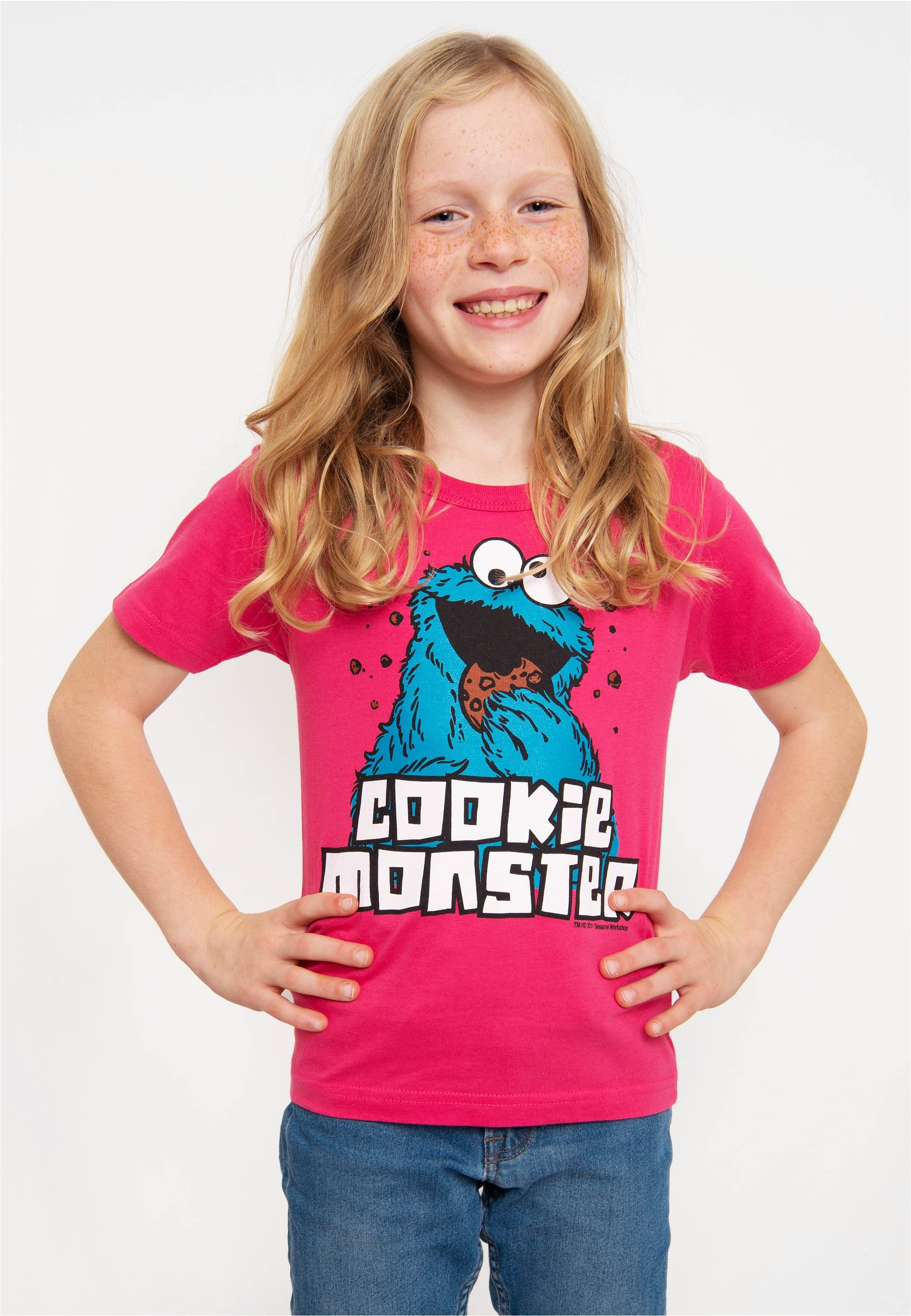 LOGOSHIRT T-Shirt Sesamstraße - Krümelmonster mit coolem Frontprint