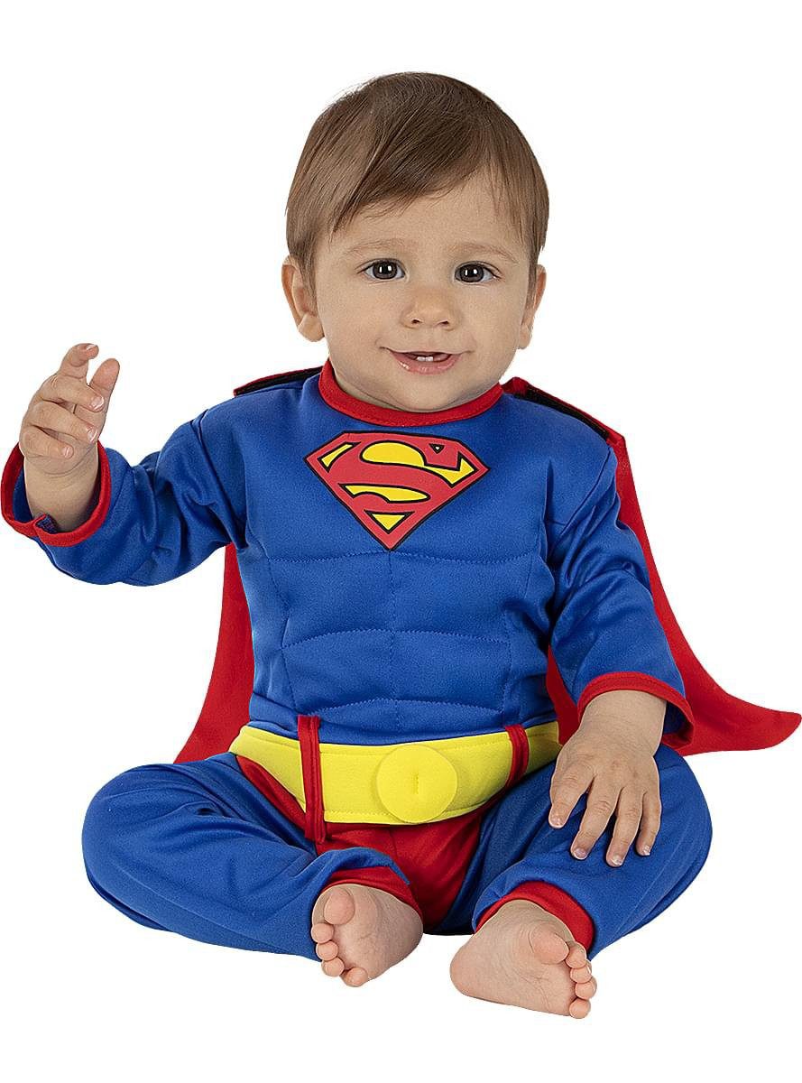 Funidelia Kostüm Superman Classic Kostüm für Babys, Superhelden-Babykostüm im klassischen Look der Comichefte