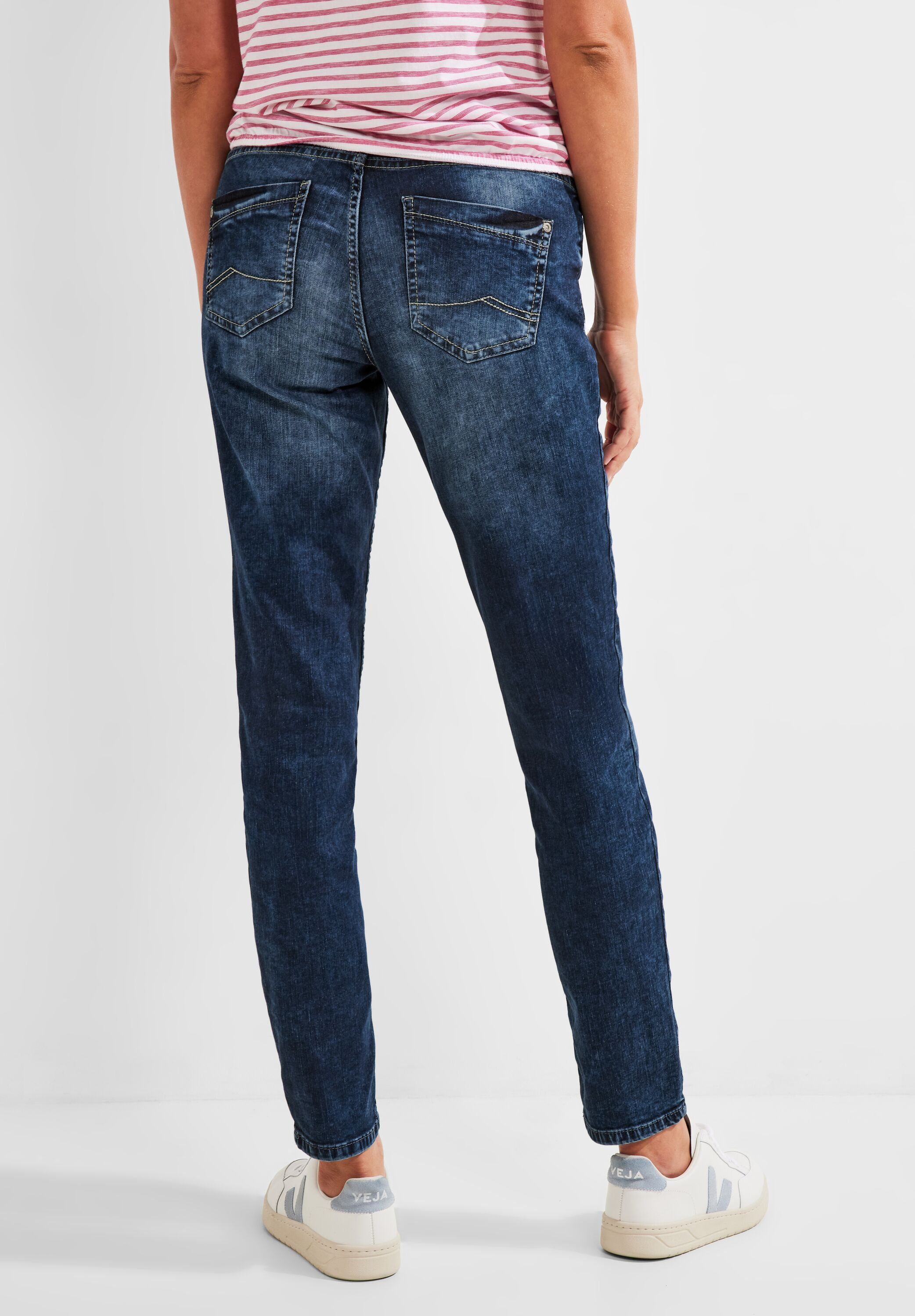 Blue Jeans Jeans Nicht in Authentic (1-tlg) Mid Vorhanden Bequeme 3 Fit Wash Cecil Cecil Loose