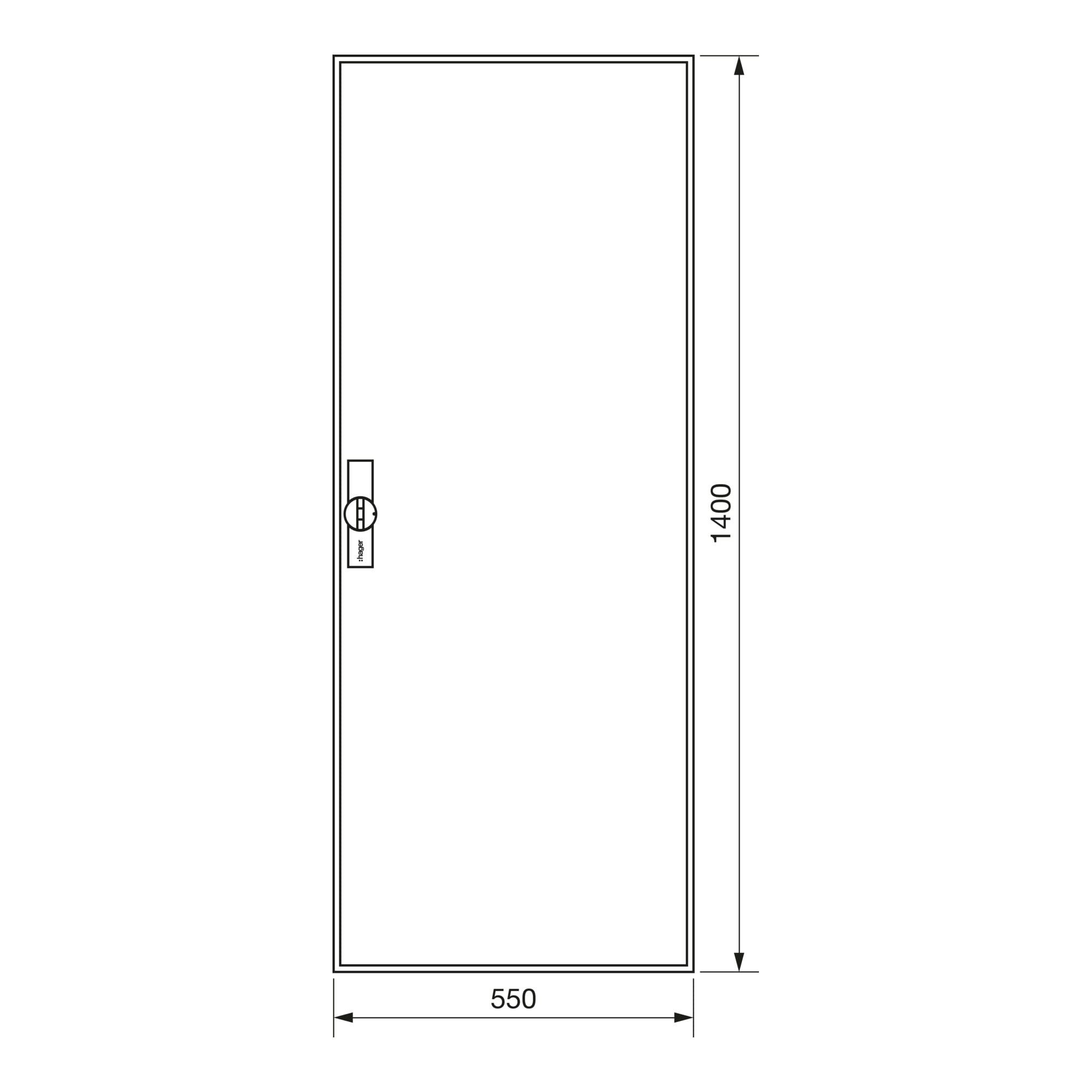 Hager Stromerzeuger Hager Zählerschrank,universZ 1400x550x205,IP44 ZB52S