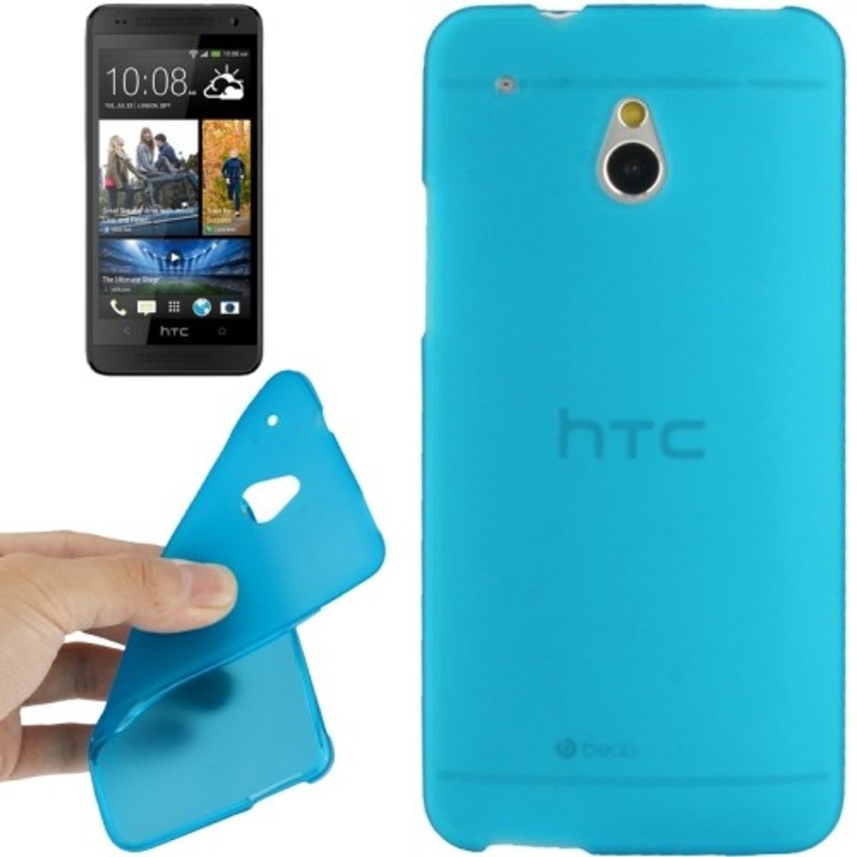 König Design Handyhülle HTC One Mini, HTC One Mini Handyhülle Backcover Blau