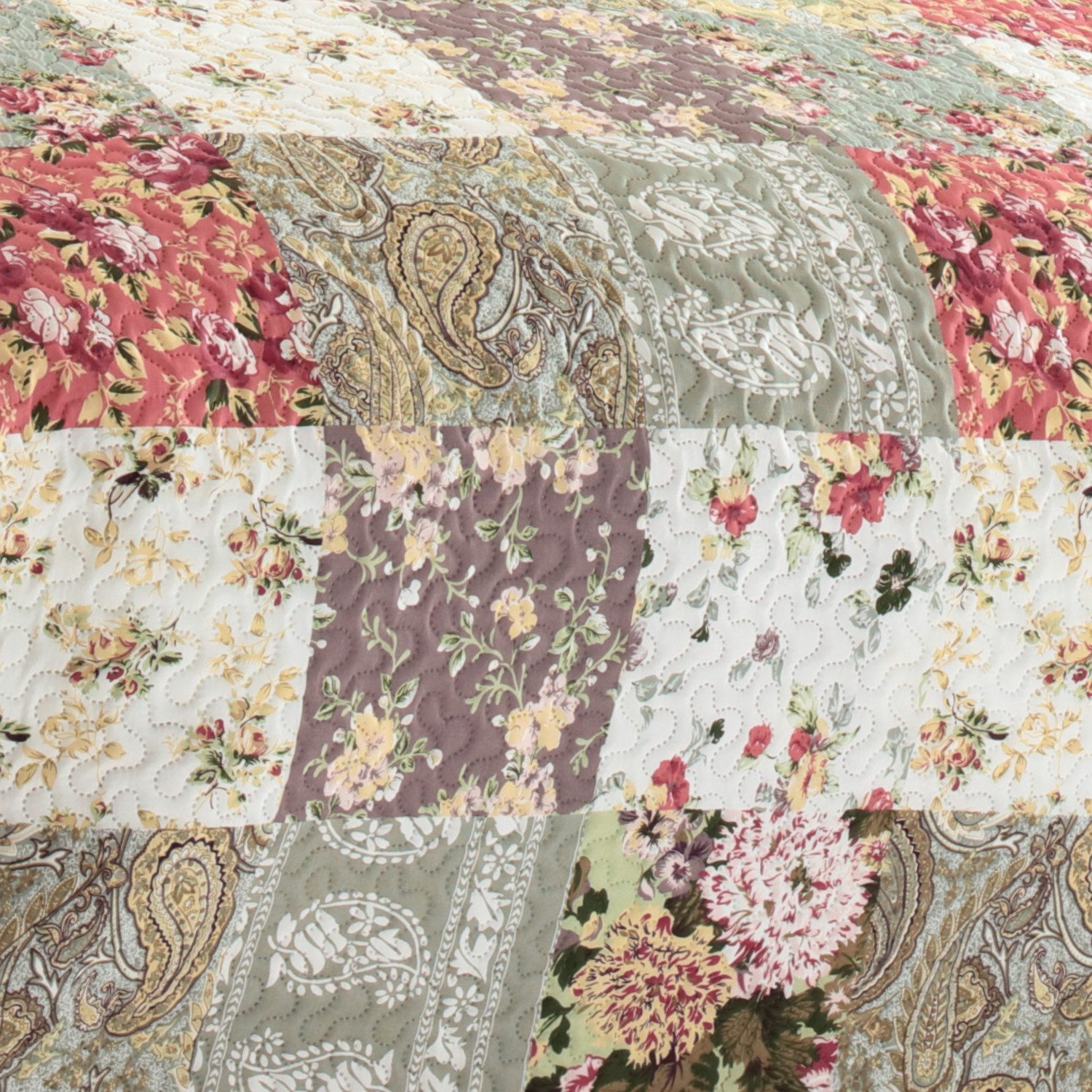 Delindo Lifestyle Tagesdecke Patchwork Biedermeier, Bettüberwurf, weich wat günstig online kaufen