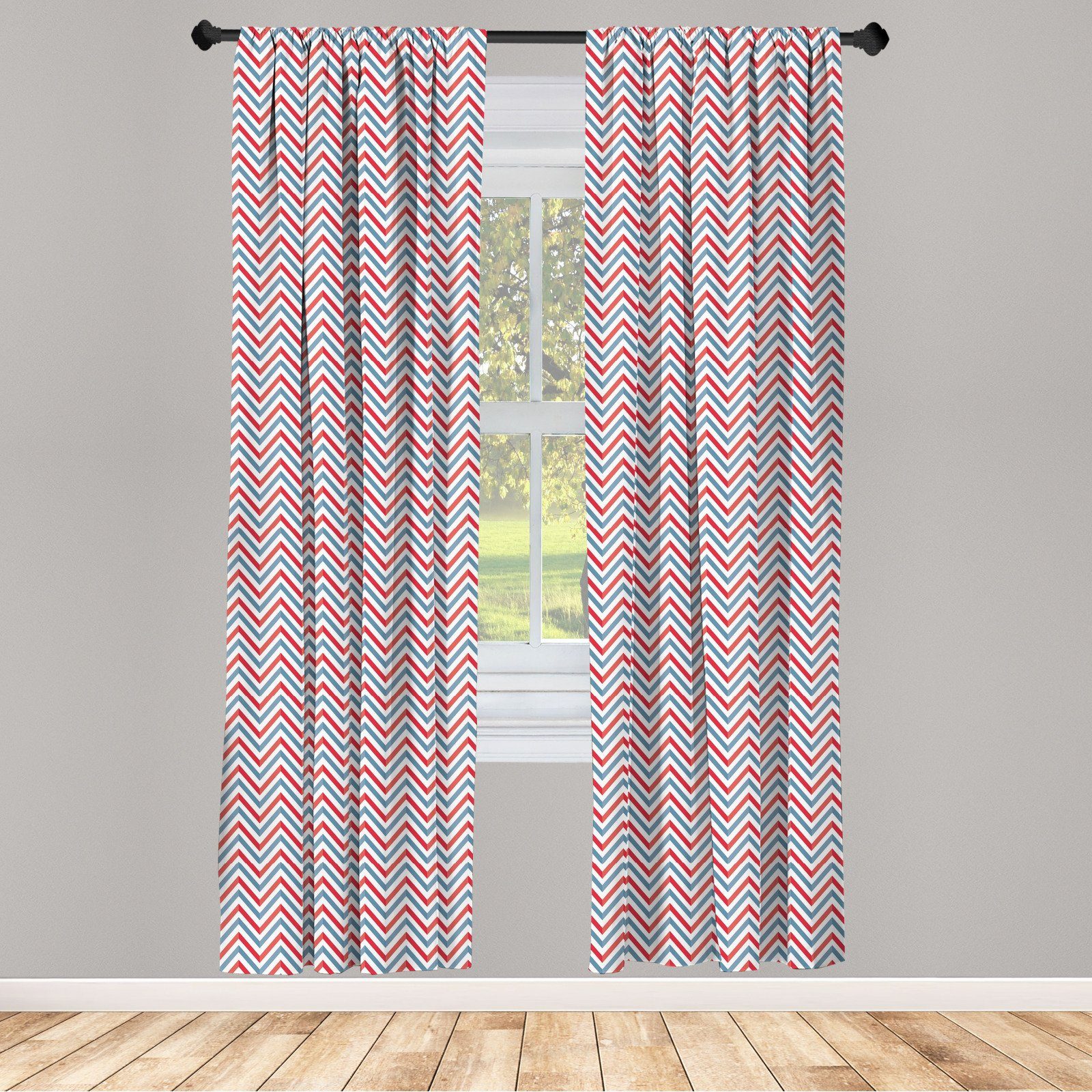 Gardine »Vorhang für Wohnzimmer Schlafzimmer Dekor«, Abakuhaus, Retro  Pastell Zickzack-Muster online kaufen | OTTO