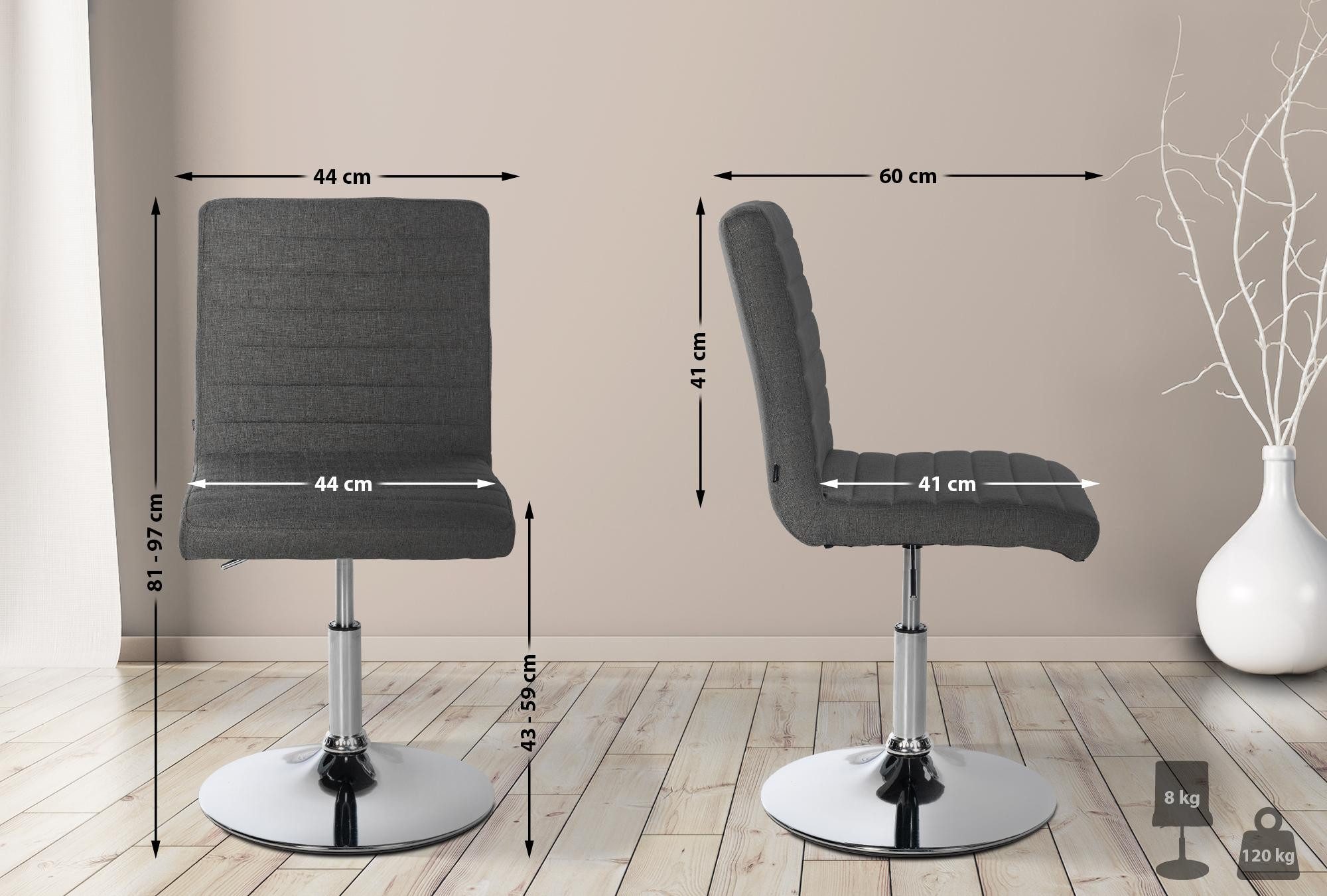 CLP Esszimmerstuhl Elvas Stoff (2er Set, 2 St), drehbar und höhenverstellba günstig online kaufen