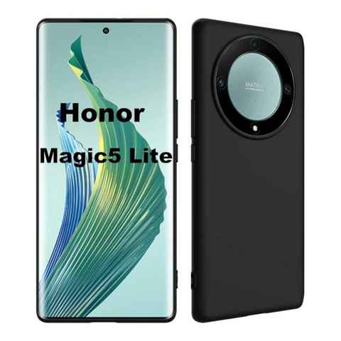 Wigento Handyhülle AUSWAHL Für Honor Magic 5 Lite Silikon Case TPU Transparent und oder 0,26 H9 Glas Handy Tasche Hülle Schutz Cover