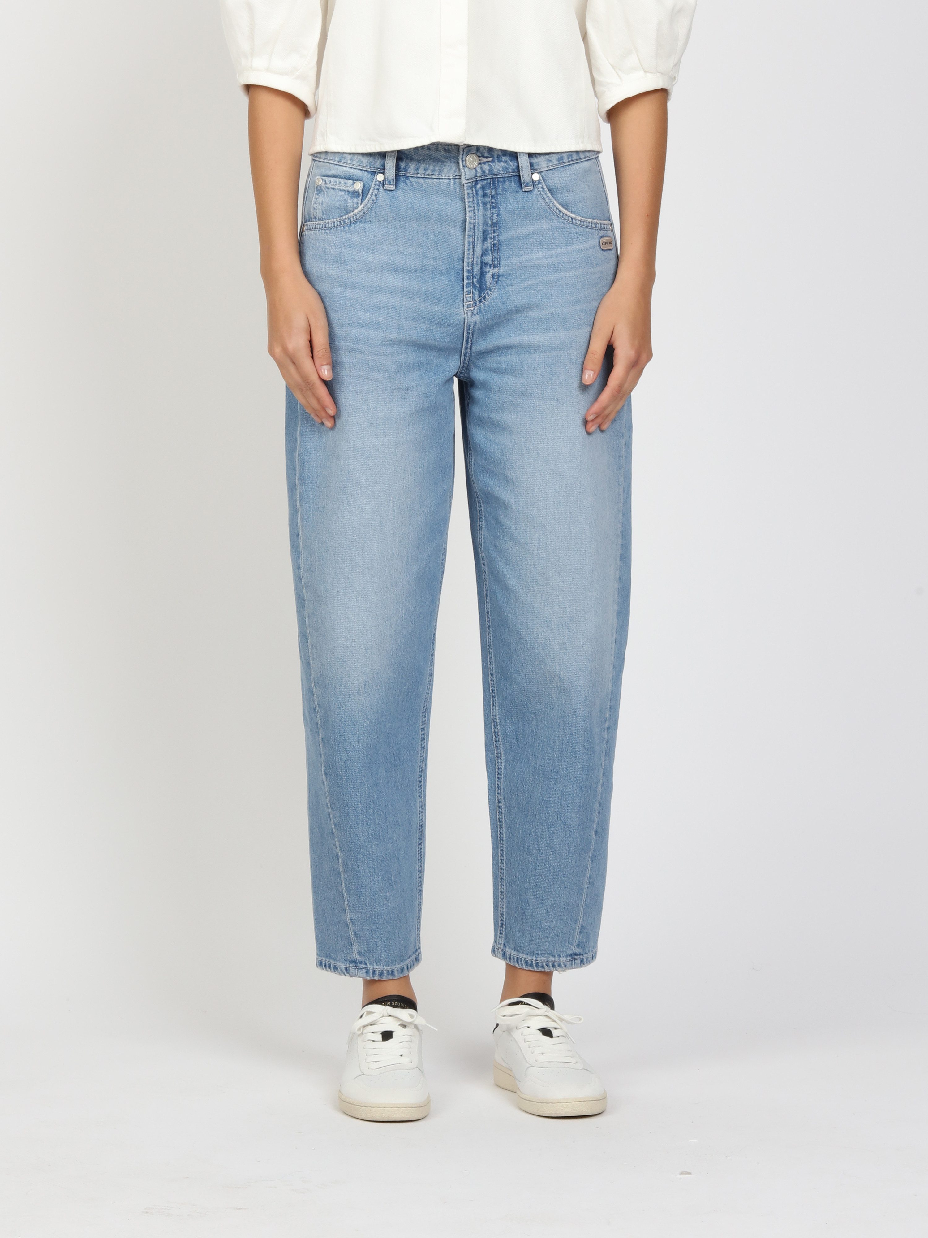 GANG 5-Pocket-Jeans 94BLAKE mit eingesetztem Seitenstreifen, cropped