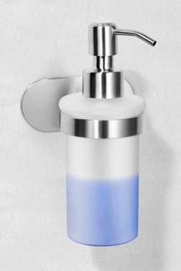 Ambrosya Seifenspender ohne Bohren Seifenhalter Glas Halter Seife Spender Seifenspender, (Packung), Leichte Montage