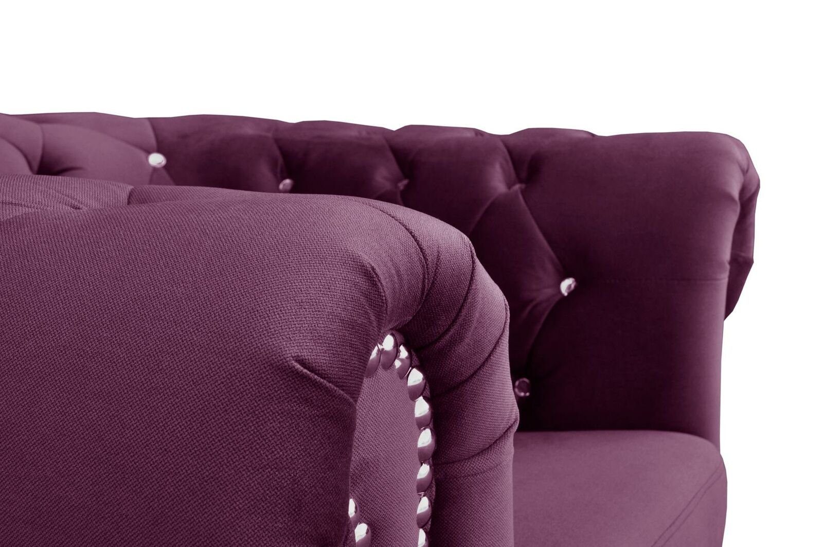 JVmoebel 2+1 Sofa Sitzer Sofagarnitur Made Sofa Couch Chesterfield Garnitur, Europe Design in