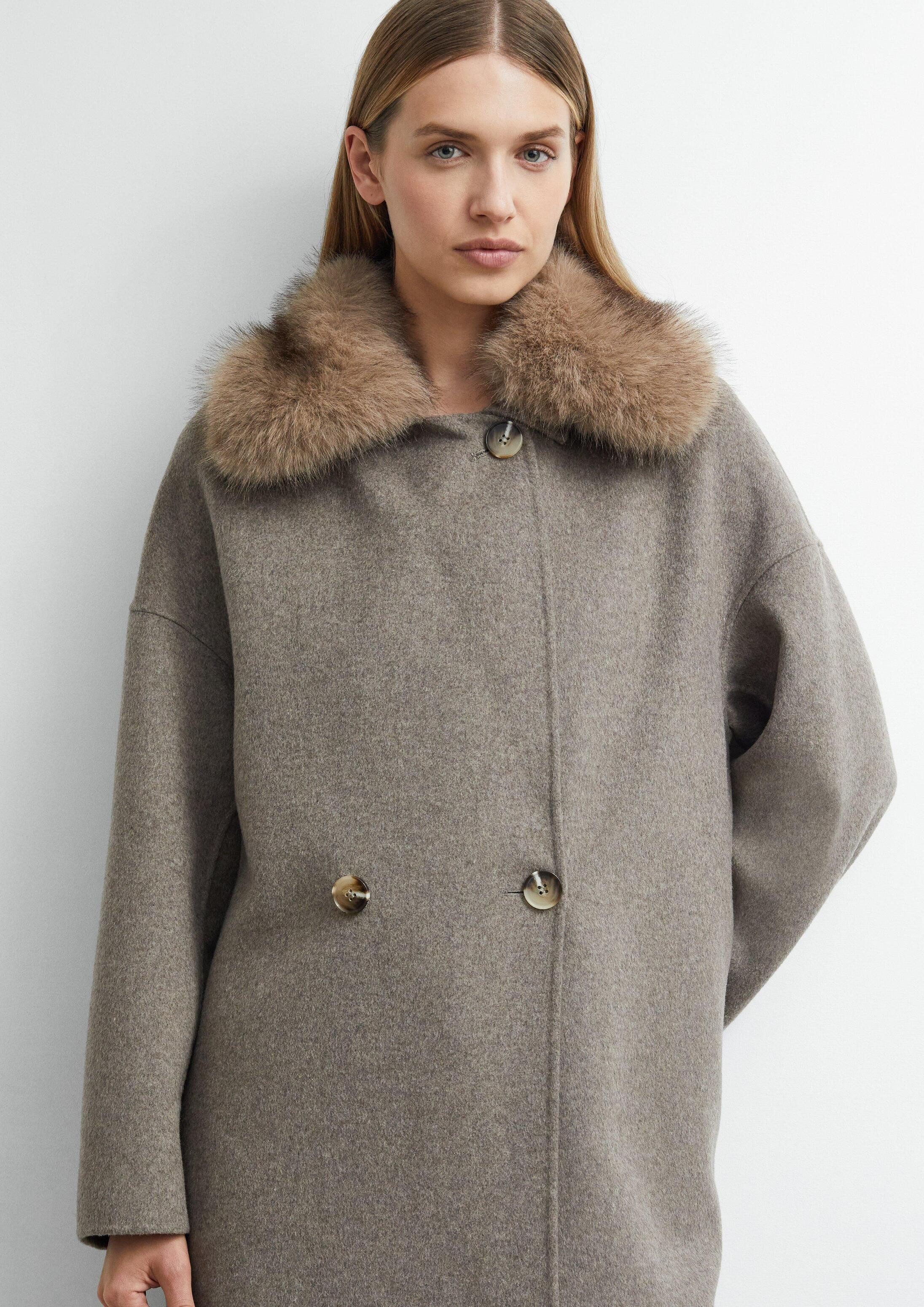 comma Schal Tuch, Fake-Fur-Kragen
