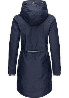 PEAK TIME Regenjacke L60042 stylisch taillierter Regenmantel für Damen