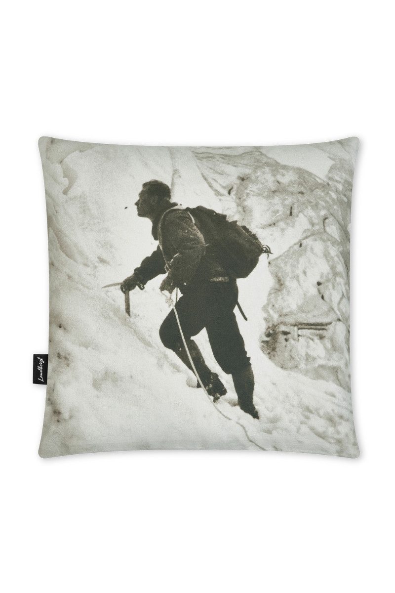 Landherzl Kissenhüllen Kissenhülle - ALPINIST - schwarz/weiß