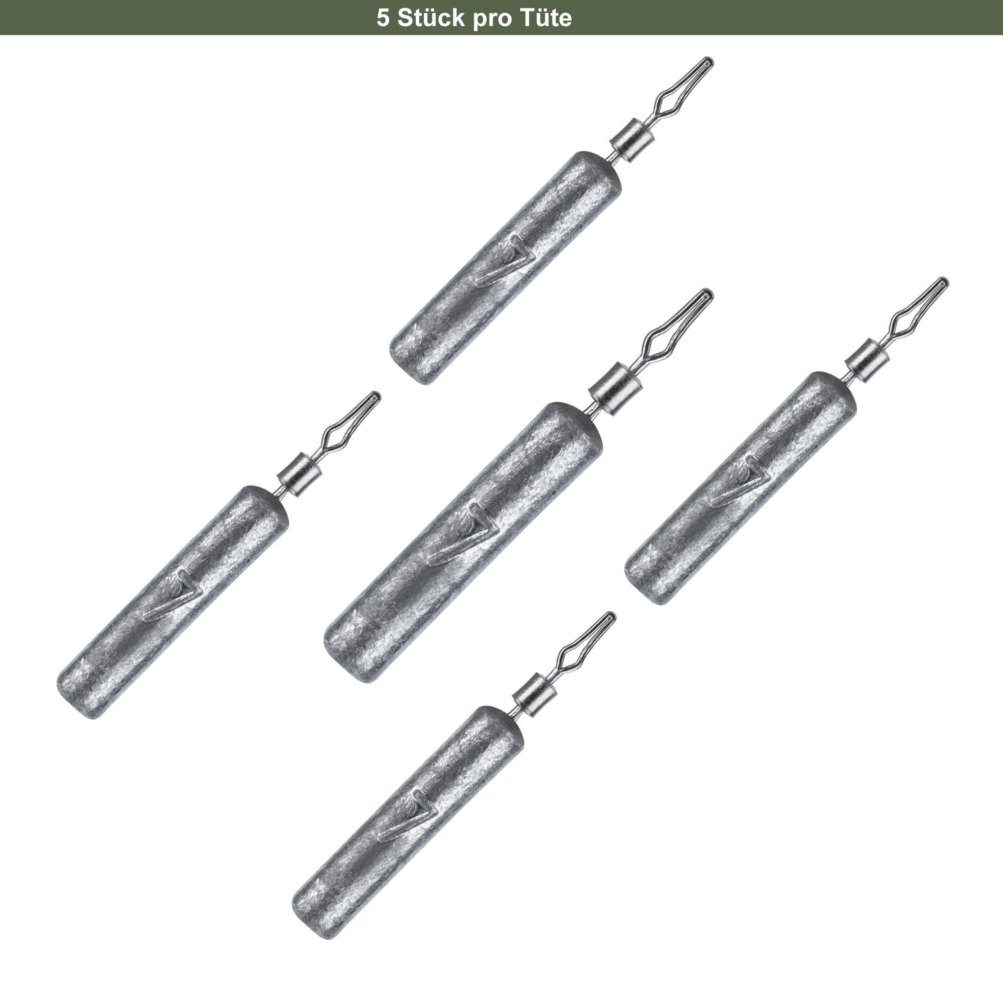 Zite Drop-Shot-Blei 5 Stück Stabblei 7g - Angelblei für Finesse Angeln - Grundblei