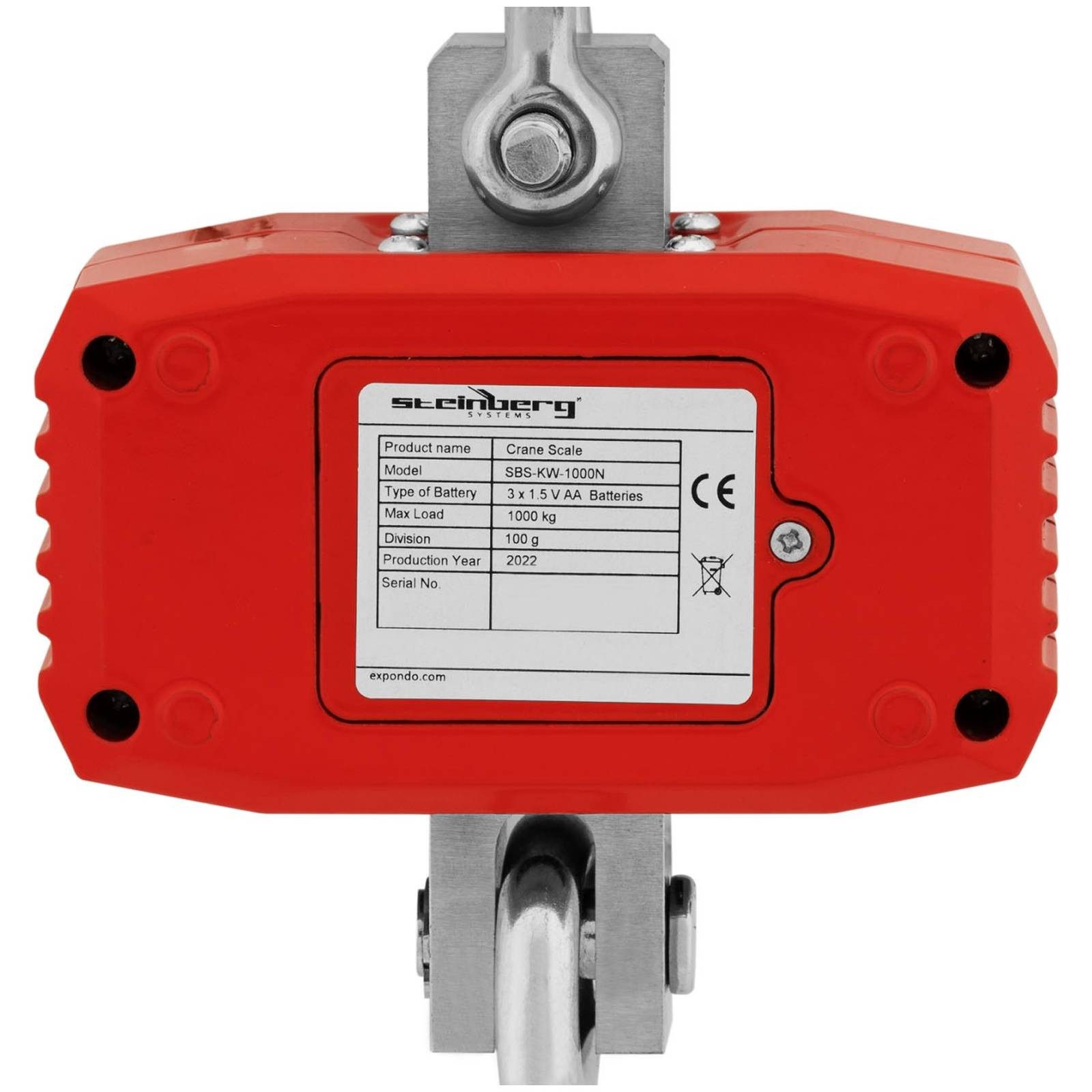 Steinberg Systems Kofferwaage Kranwaage 1000 kg / 0,1 kg LCD Lastenwaage Hängewaage Zugwaage