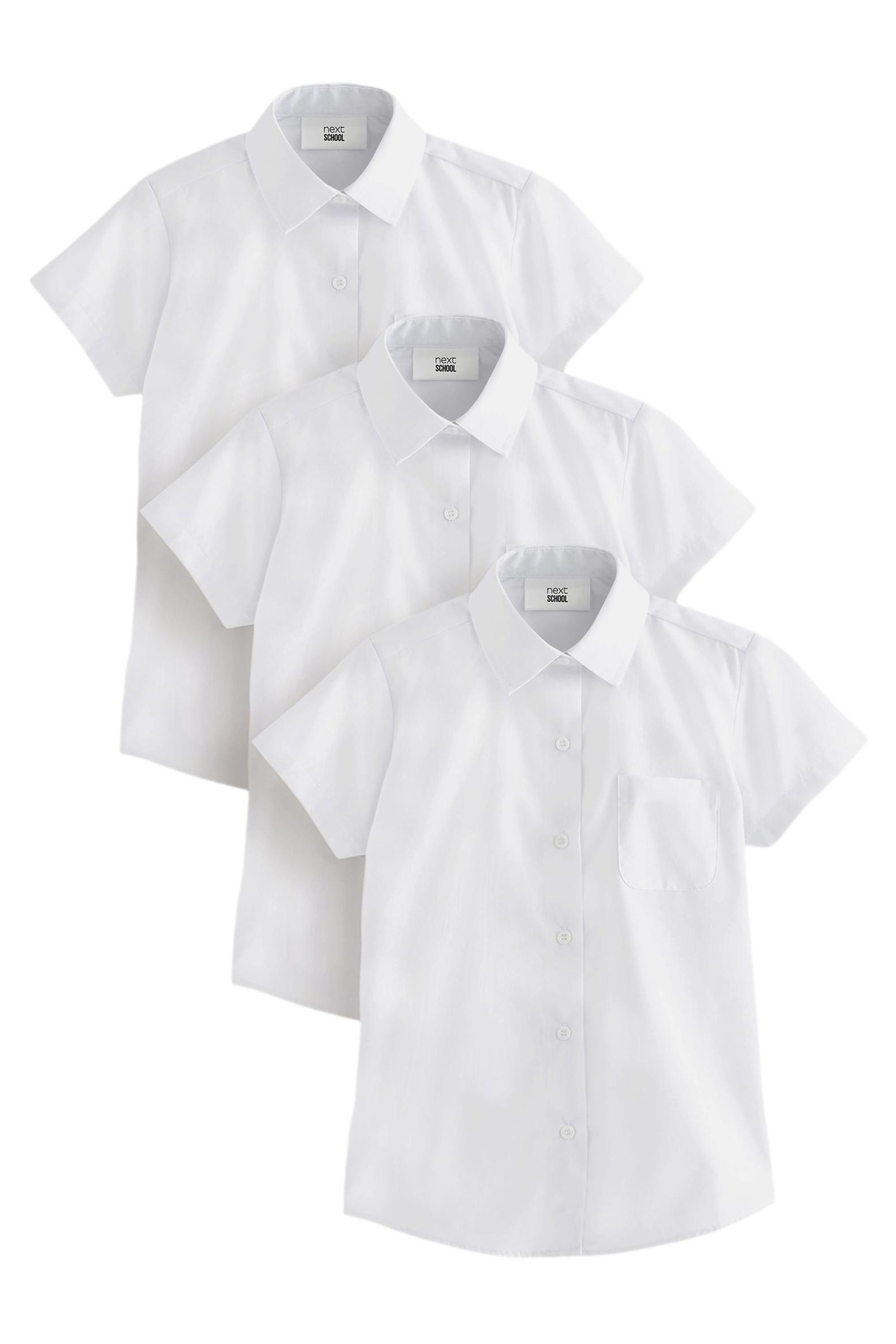 Next Hemdbluse 3er-Pack Kurzarmblusen für Mädchen für die Schule (3-tlg)