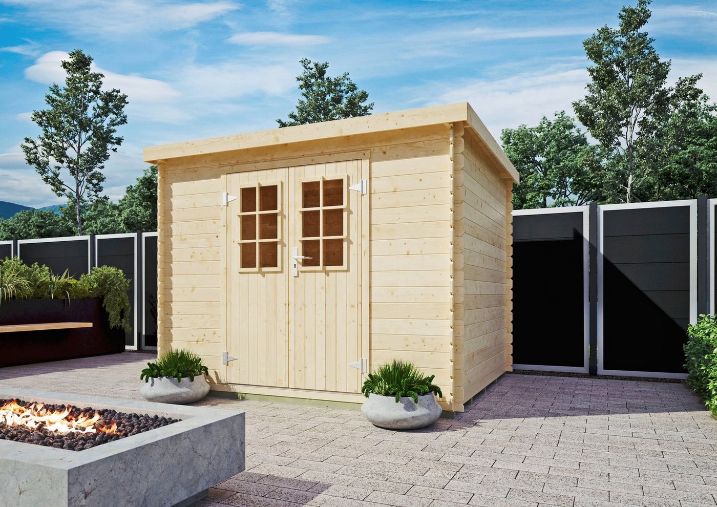 Thumbnail - Kiehn-Holz Gartenhaus Hummelsee 1, BxT: 287x244 cm