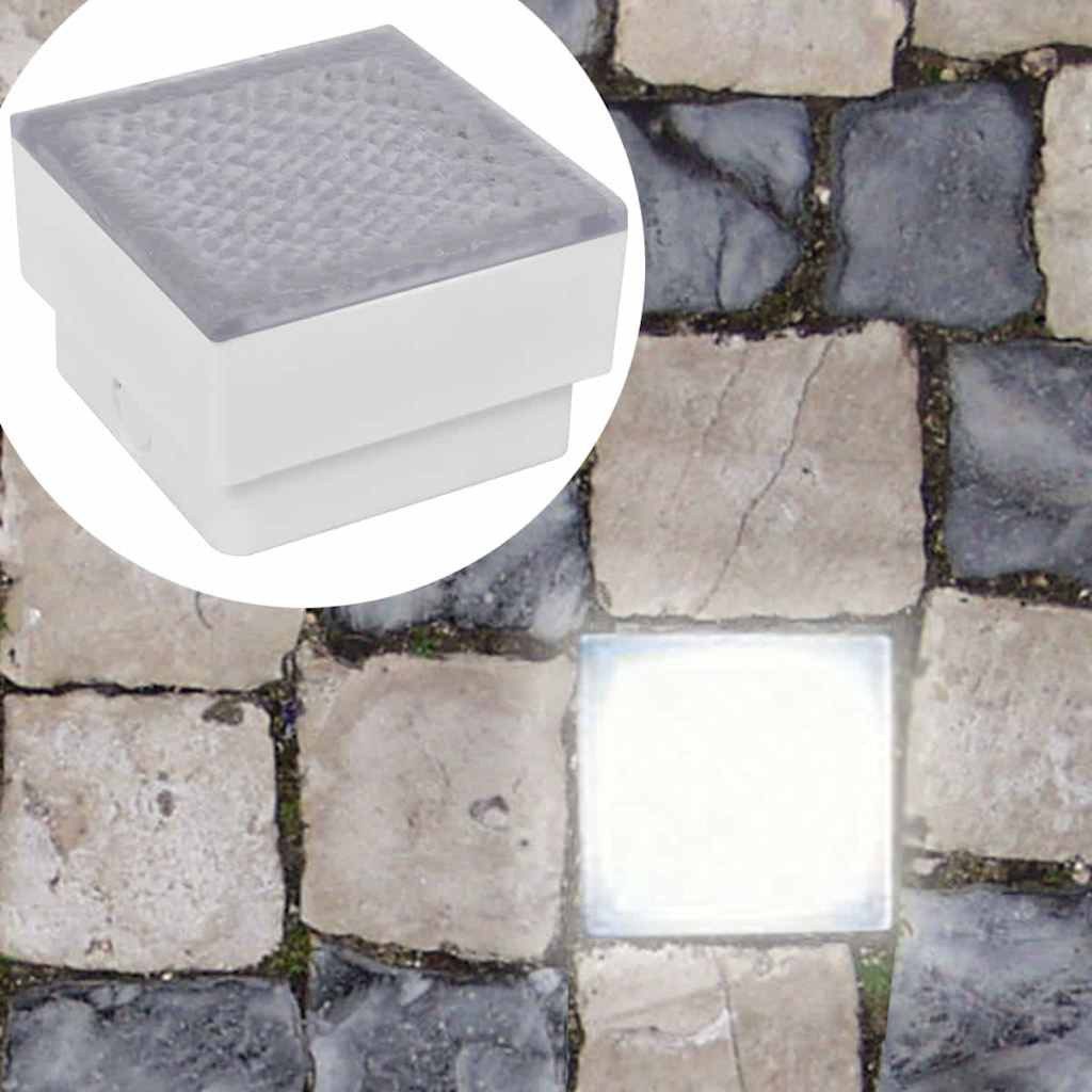 vidaXL LED Einbauleuchte 2 x LED Boden-Einbauleuchte 100 x 100 x 68 mm