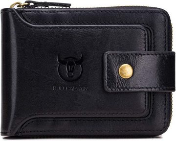HEYHIPPO Mini Geldbörse Kopfschicht Rindsleder Reißverschluss Multi-Card Brieftasche, Brieftasche horizontal Leder Anti-Diebstahl-Bürste Geldklammer
