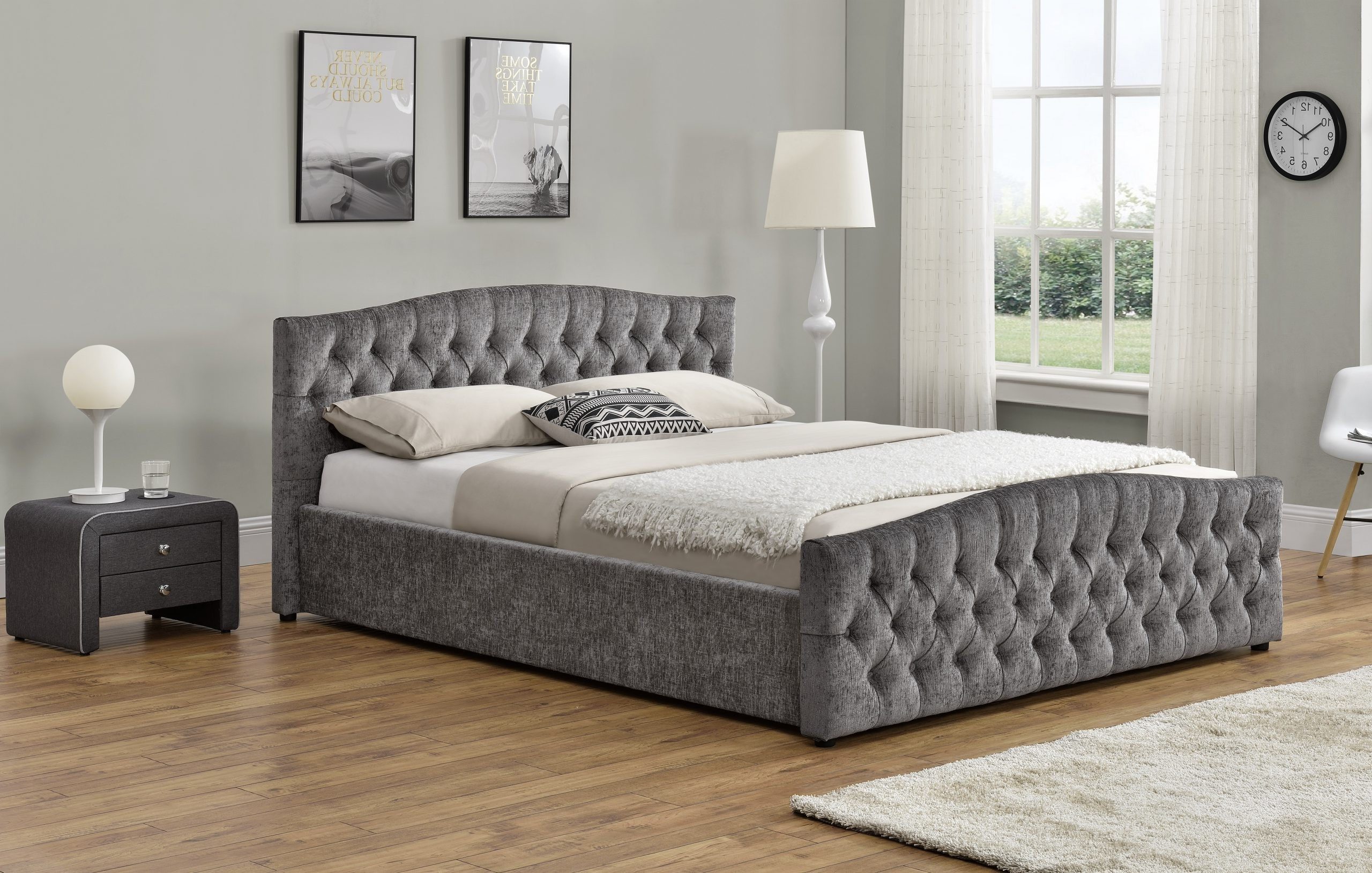 Polsterbett Chesterfield Schlafbett im eleganten englischen Design