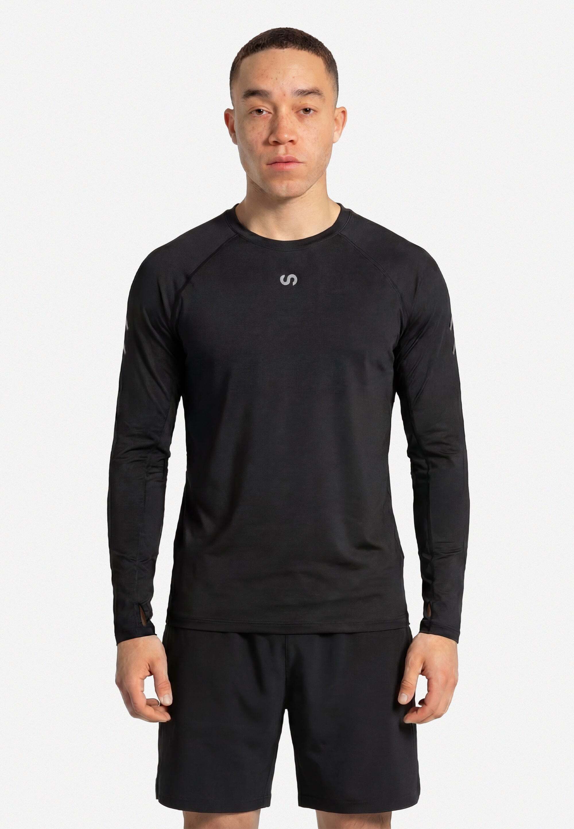 SNOCKS Trainingsshirt Laufshirt mit elastischen High-Stretch-Fasern (1-tlg) atmungsaktiv und leicht