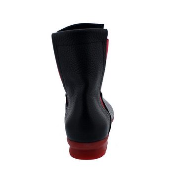 arche Barook Chelsea Boots, Hopi-Glattleder, Noir, Rouge, Lactae rouge, Gu Reißverschlussstiefel